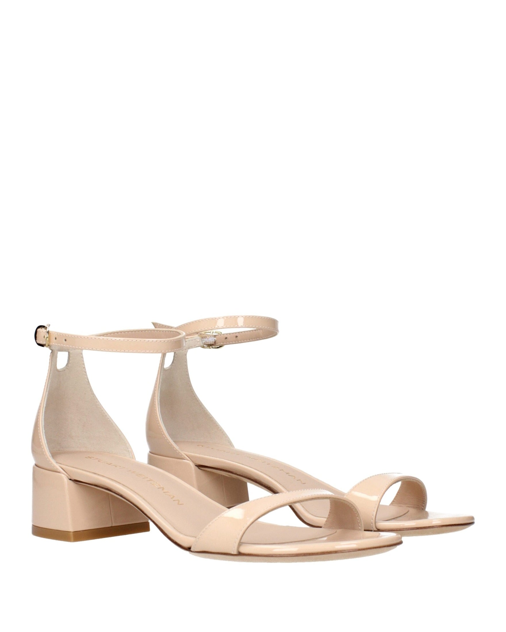Stuart Weitzman Beige Leather Flat Sandals Heels
