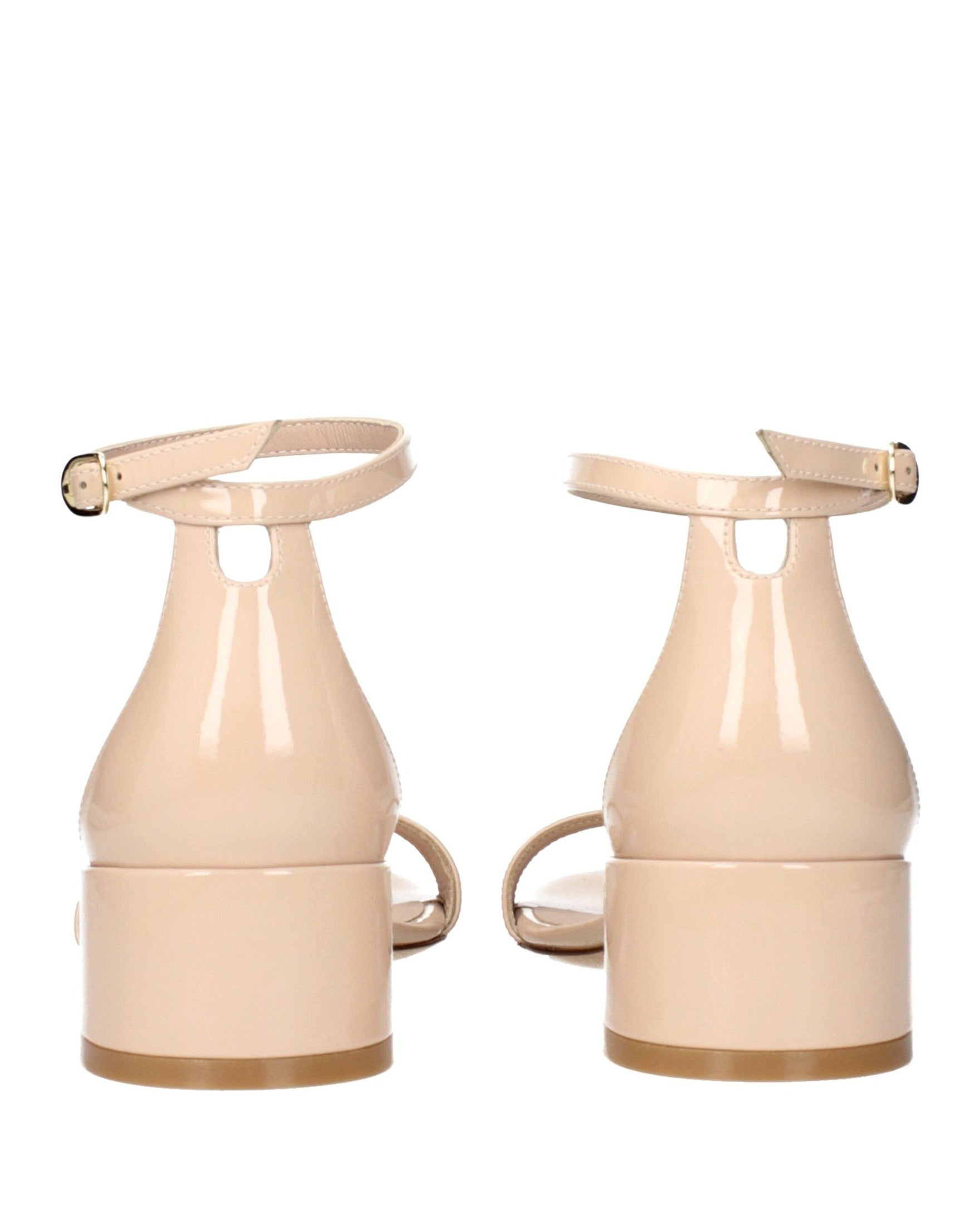 Stuart Weitzman Beige Leather Flat Sandals Heels