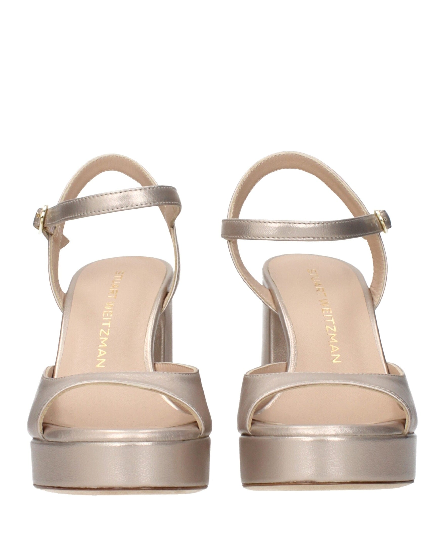 Stuart Weitzman Beige Leather Platforms Heels