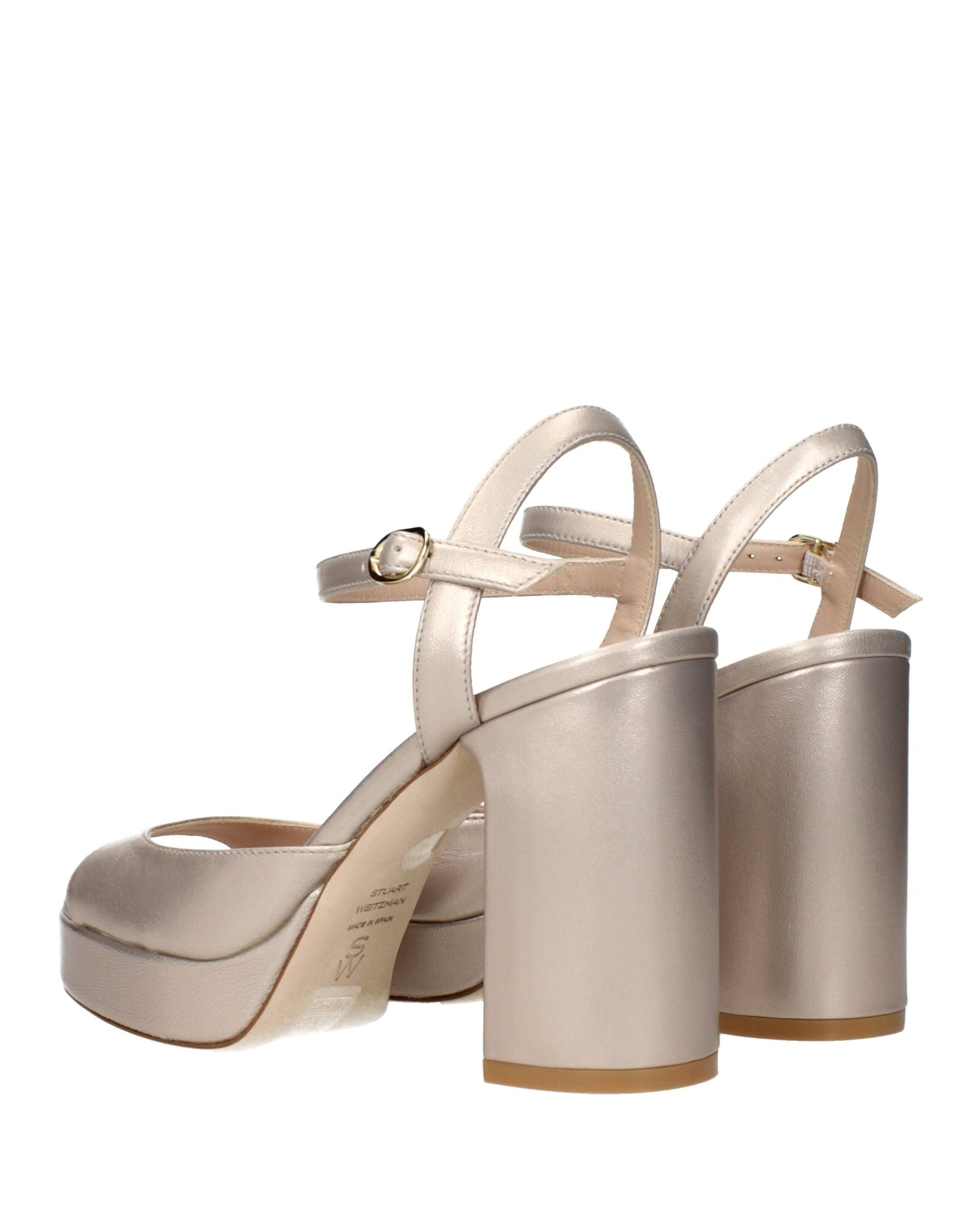 Stuart Weitzman Beige Leather Platforms Heels