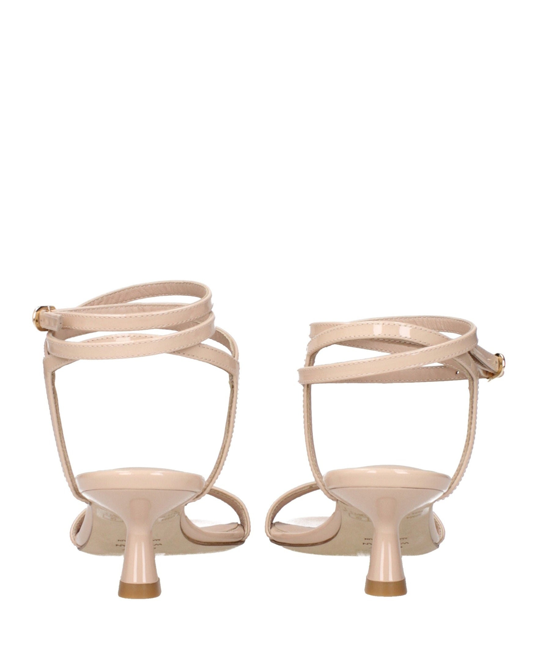 Stuart Weitzman Beige Leather Stiletto Heels Sandals Glam Steals
