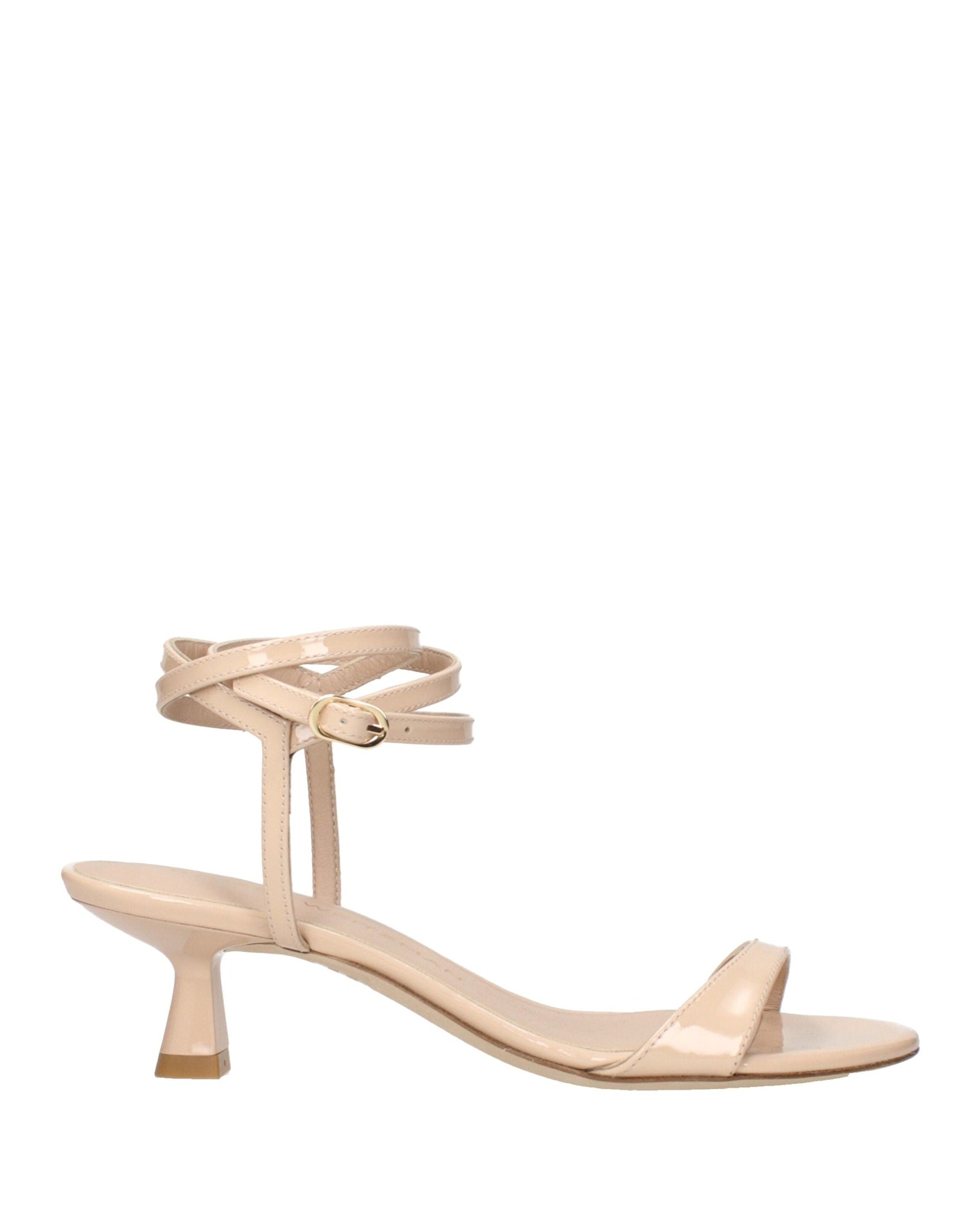 Stuart Weitzman Beige Leather Stiletto Heels Sandals Glam Steals