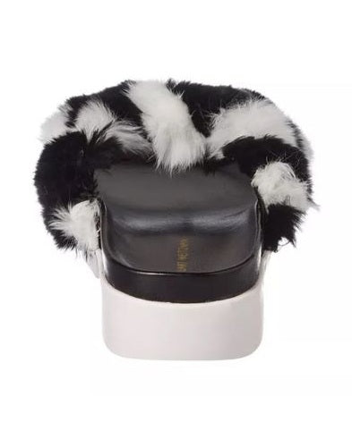 Stuart Weitzman Black Fur Slippers Glam Steals