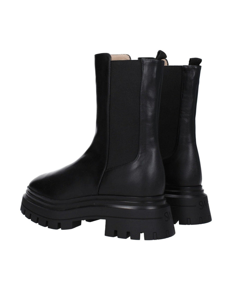 Stuart Weitzman Black Leather Ankle Boots Glam Steals