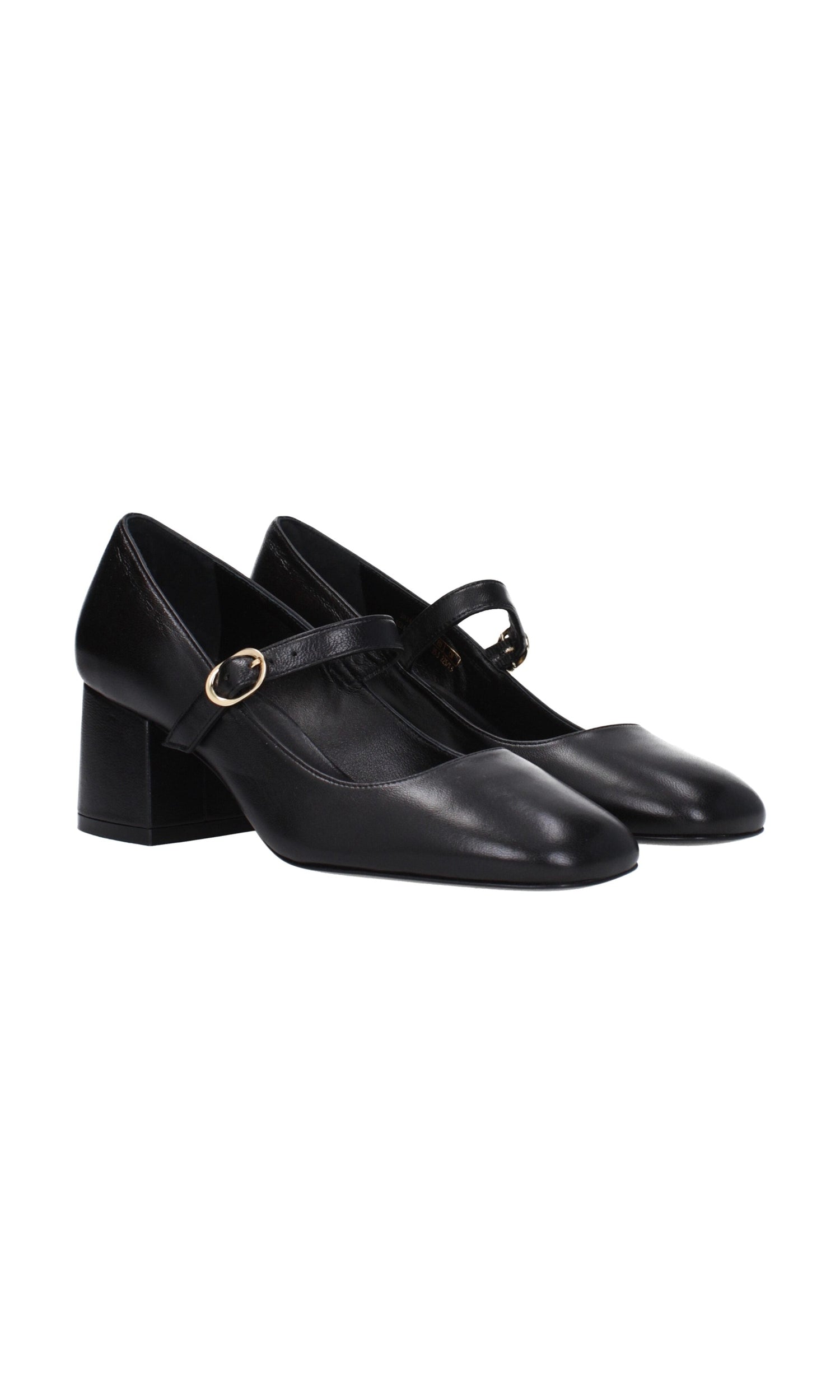 Stuart Weitzman Black Leather Mid Heel Pumps Glam Steals