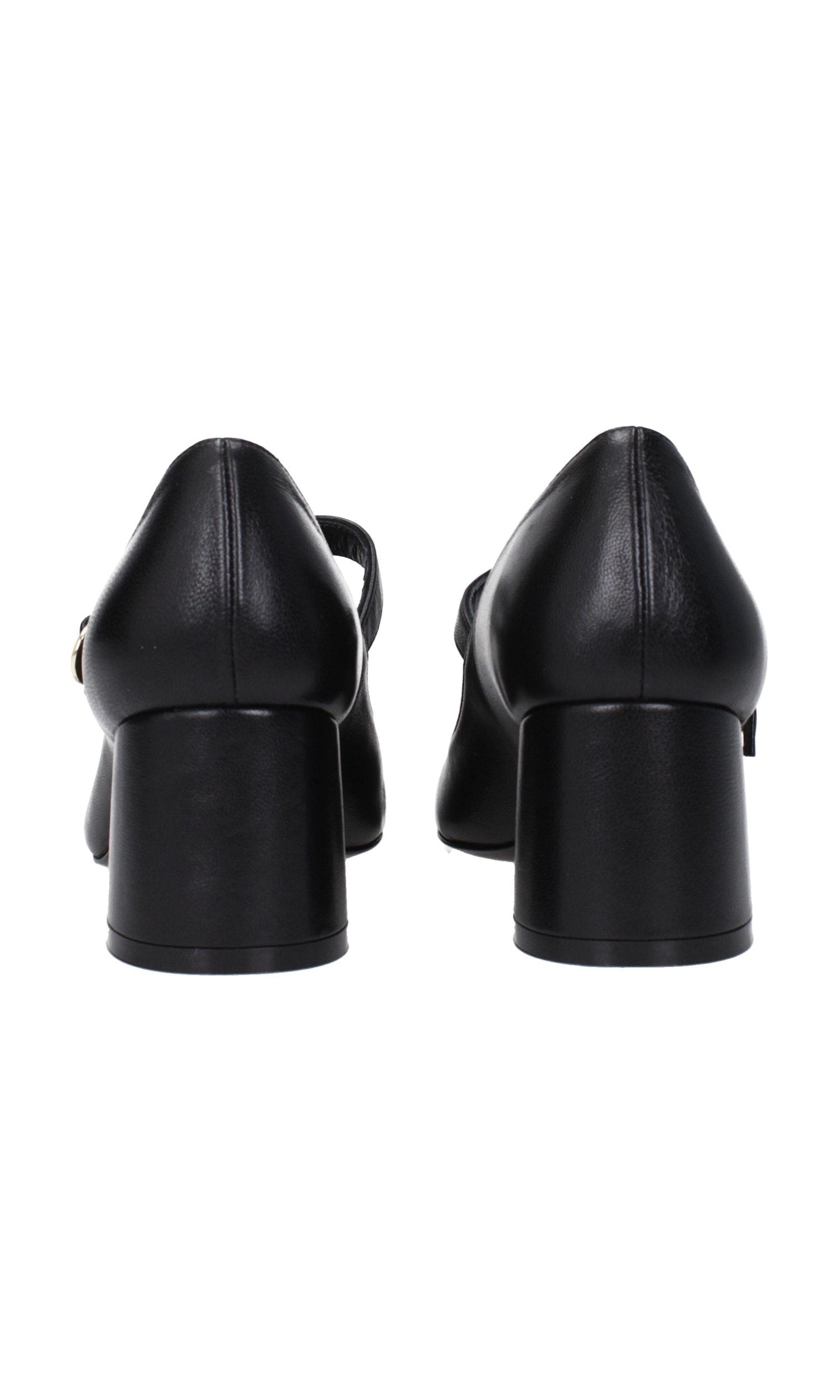 Stuart Weitzman Black Leather Mid Heel Pumps Glam Steals
