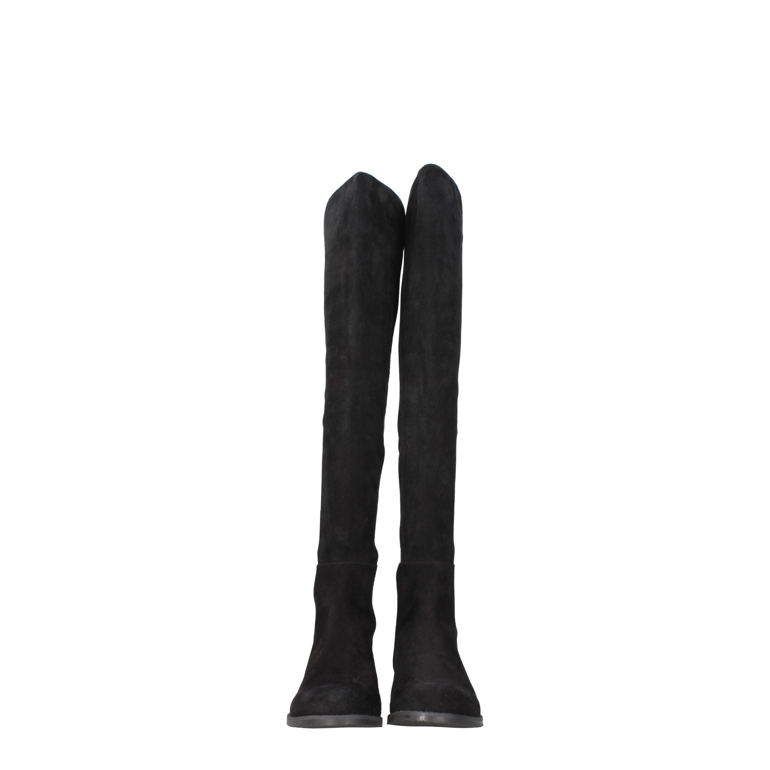 Stuart Weitzman Black Leather Over The Knee Glam Steals