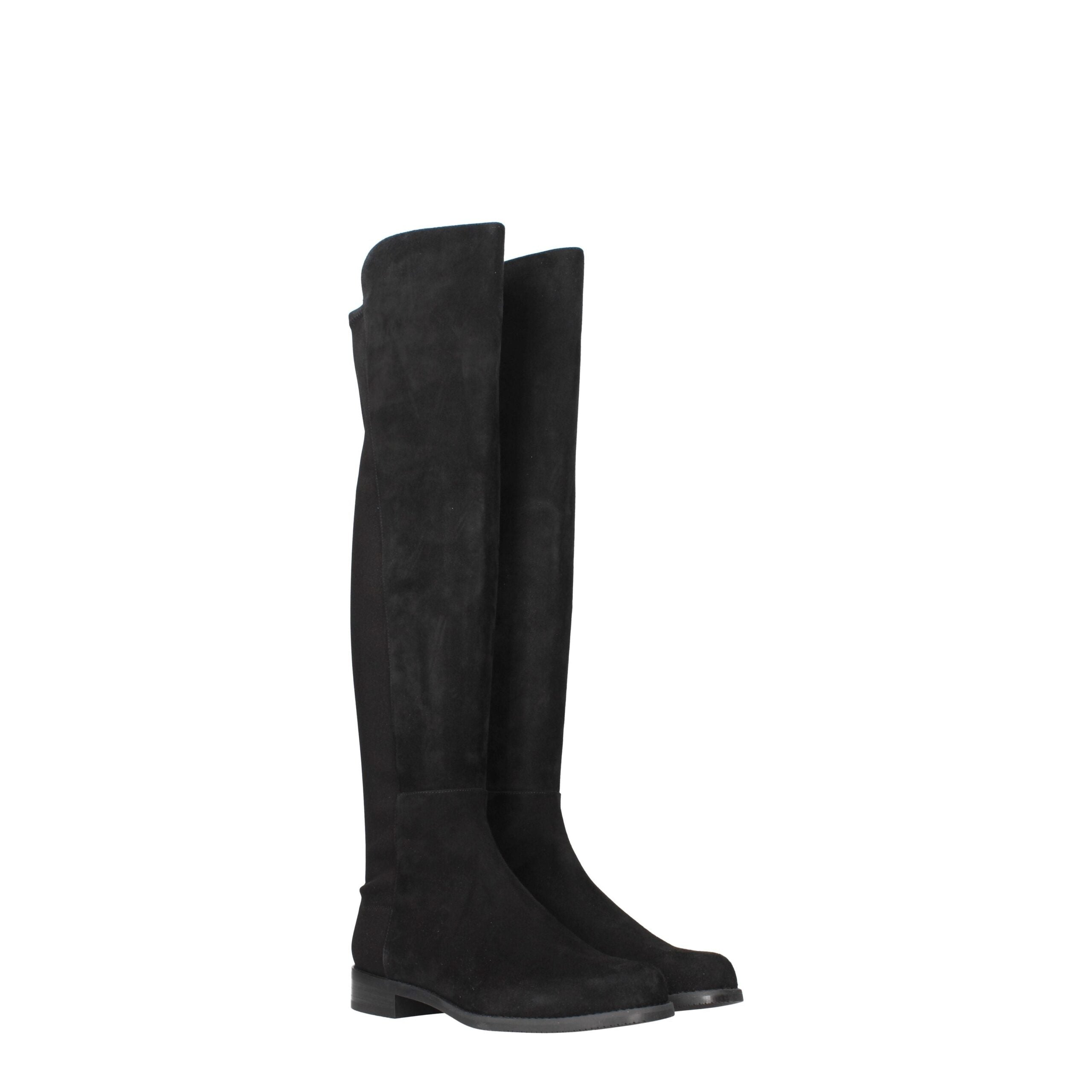 Stuart Weitzman Black Leather Over The Knee Glam Steals