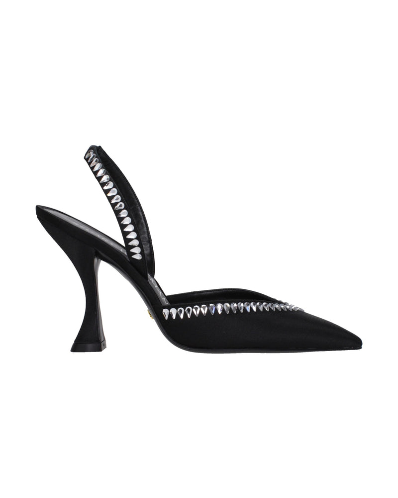 Stuart Weitzman Black Satin Stiletto Heel Glam Steals