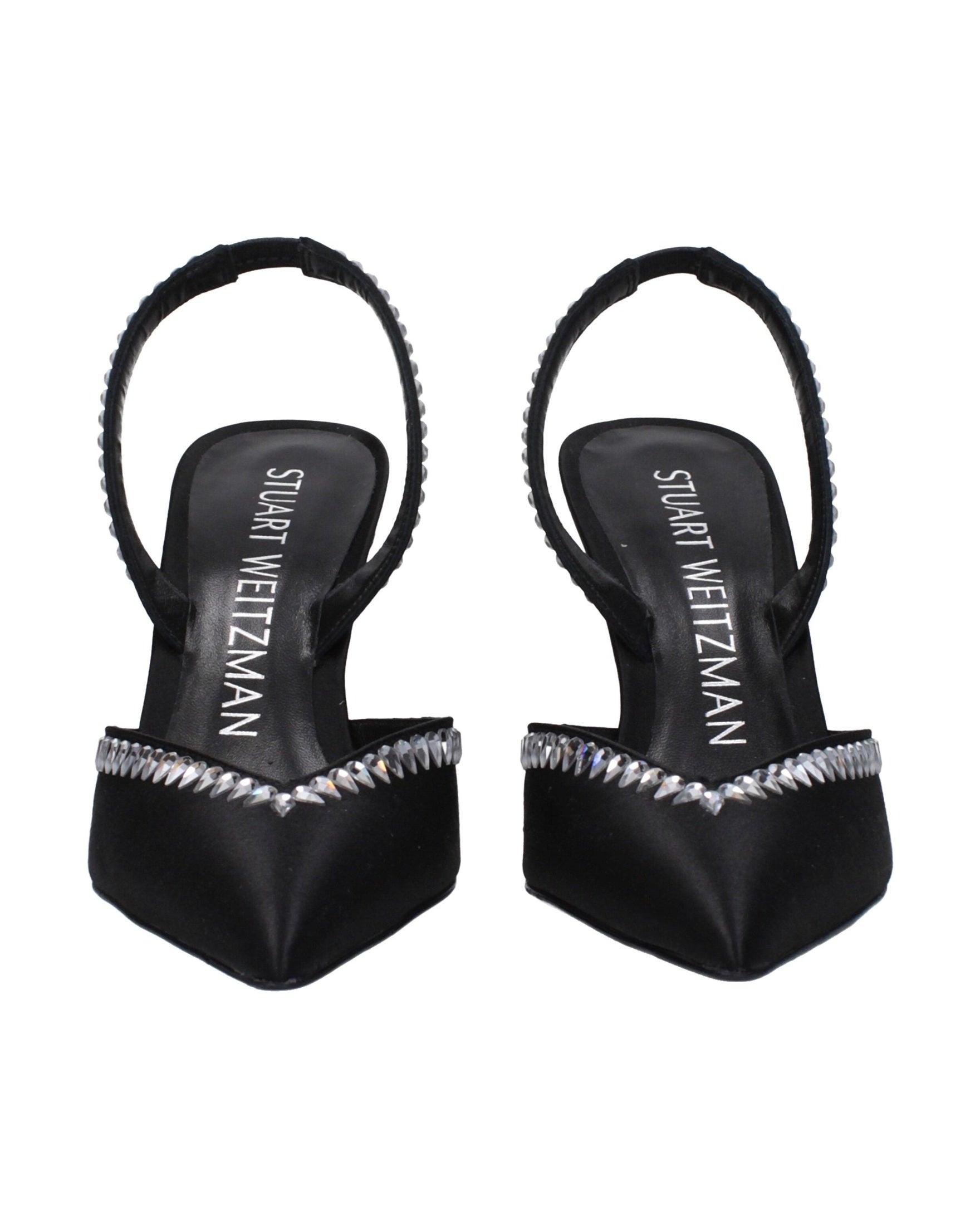 Stuart Weitzman Black Satin Stiletto Heel Glam Steals