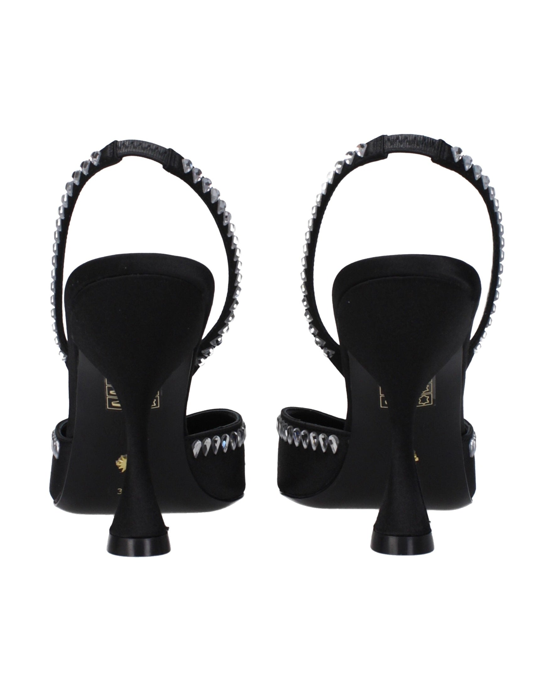 Stuart Weitzman Black Satin Stiletto Heel Glam Steals