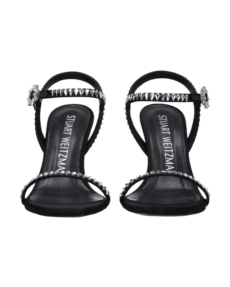 Stuart Weitzman Black Satin Stiletto Heel Glam Steals