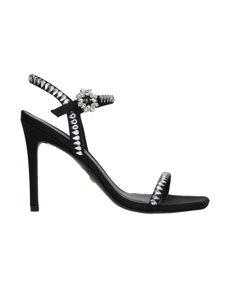 Stuart Weitzman Black Satin Stiletto Heel Glam Steals