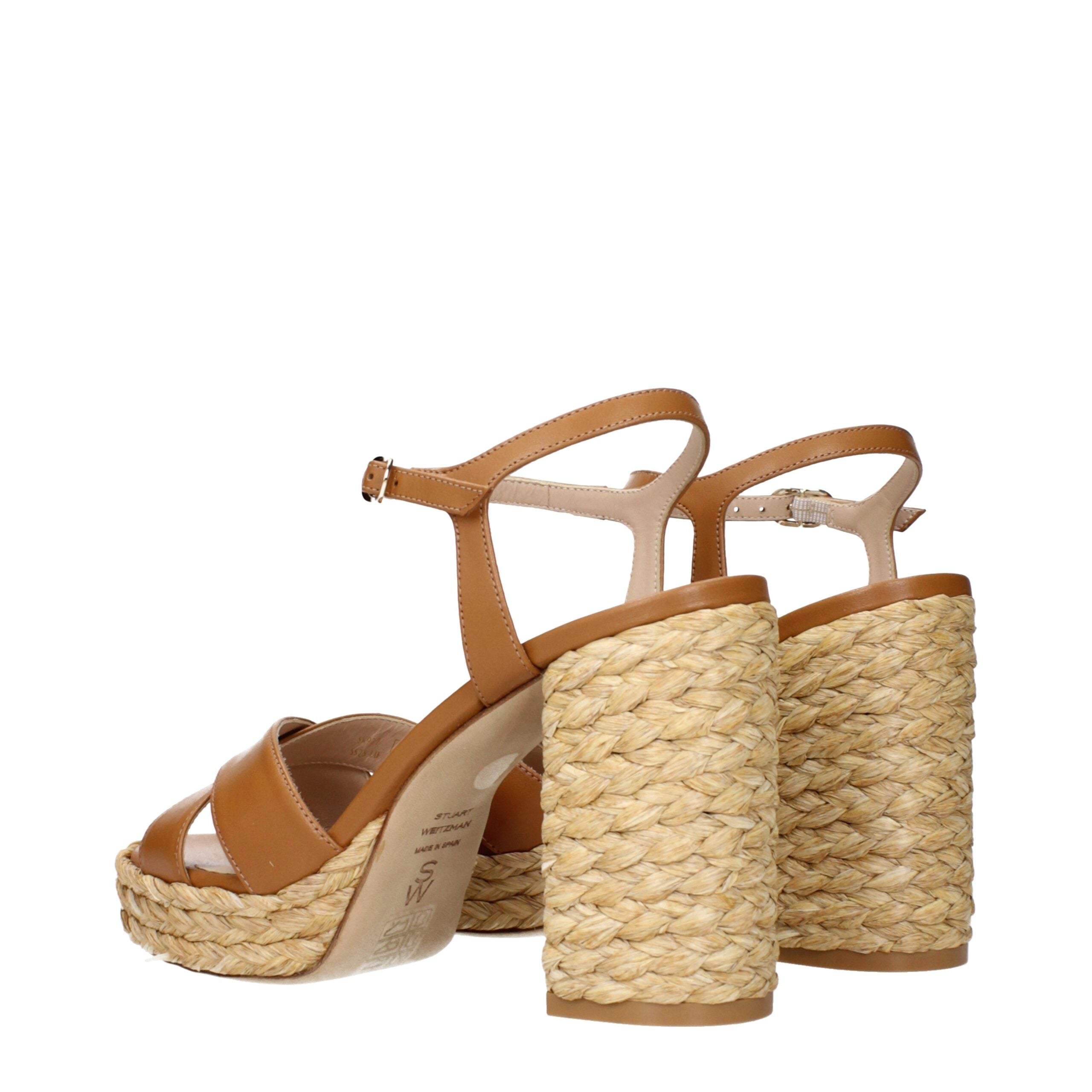 Stuart Weitzman Brown Leather Platforms Glam Steals