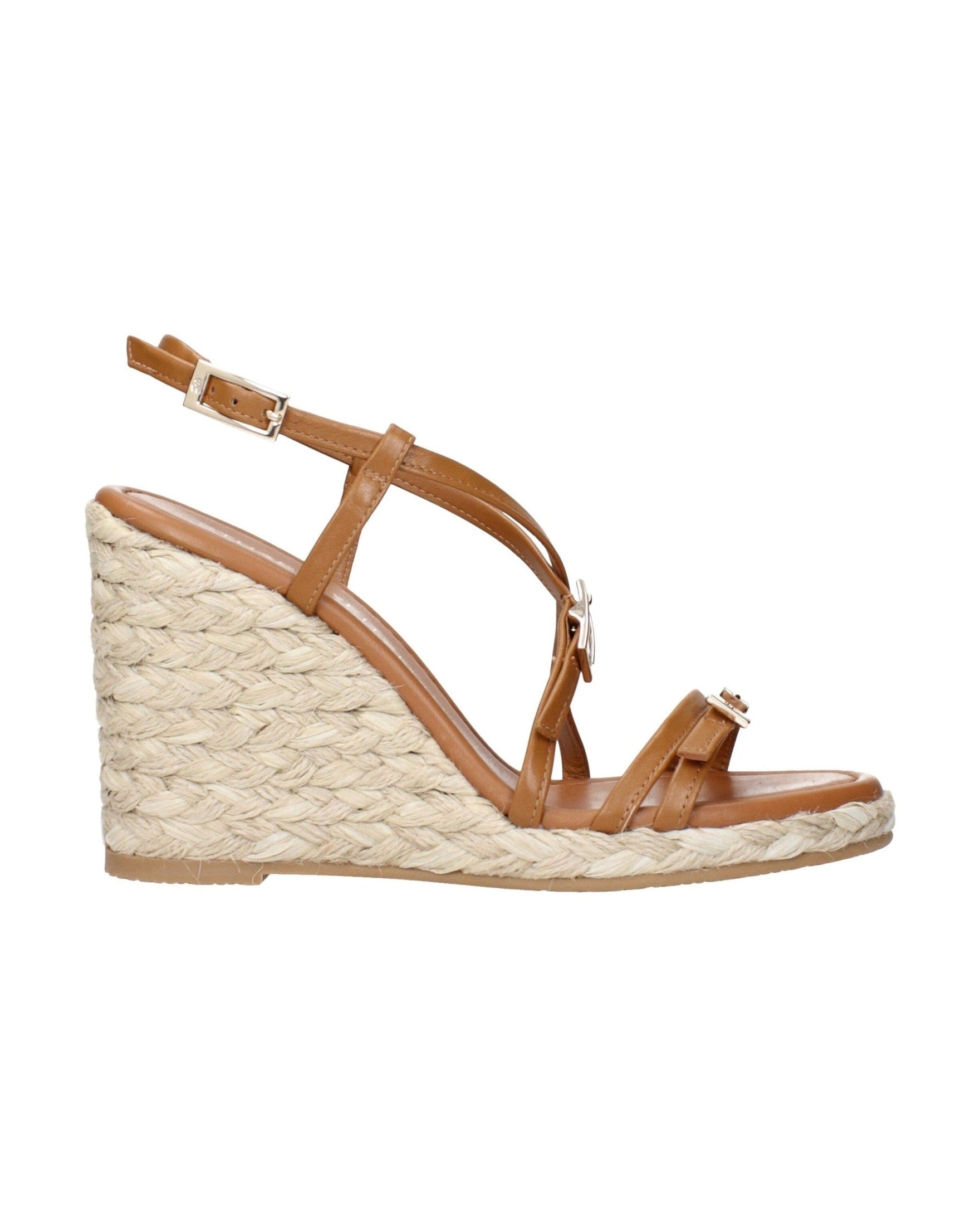 Stuart Weitzman Brown Leather Wedges Sandals
