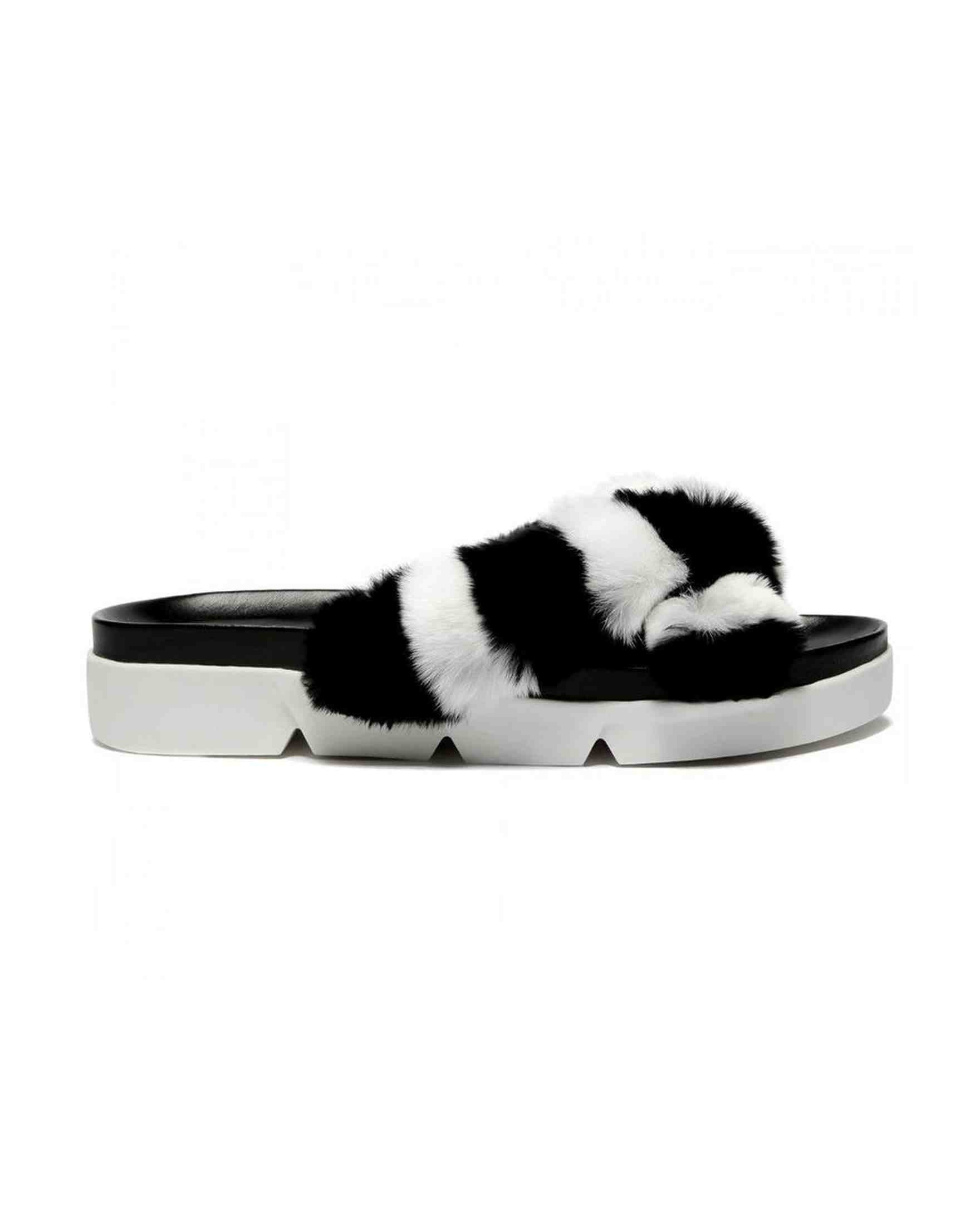 Stuart Weitzman Fur Slippers Glam Steals