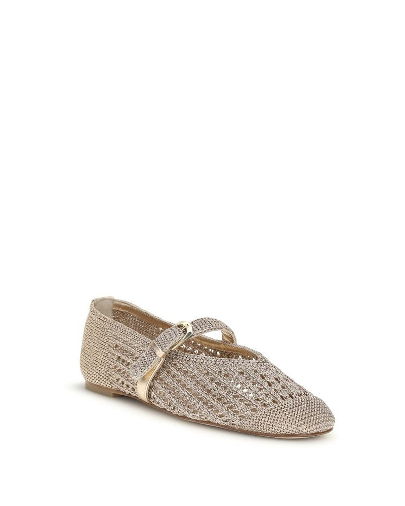 Stuart Weitzman Gold Fabric Ballet Flats Glam Steals