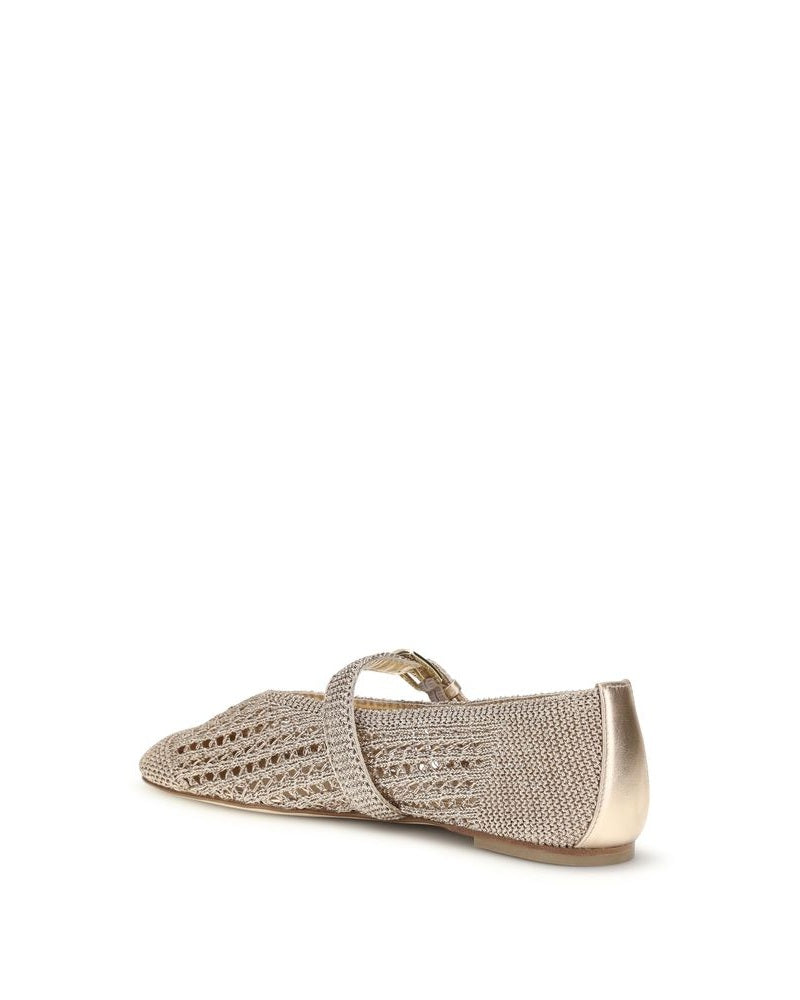 Stuart Weitzman Gold Fabric Ballet Flats Glam Steals