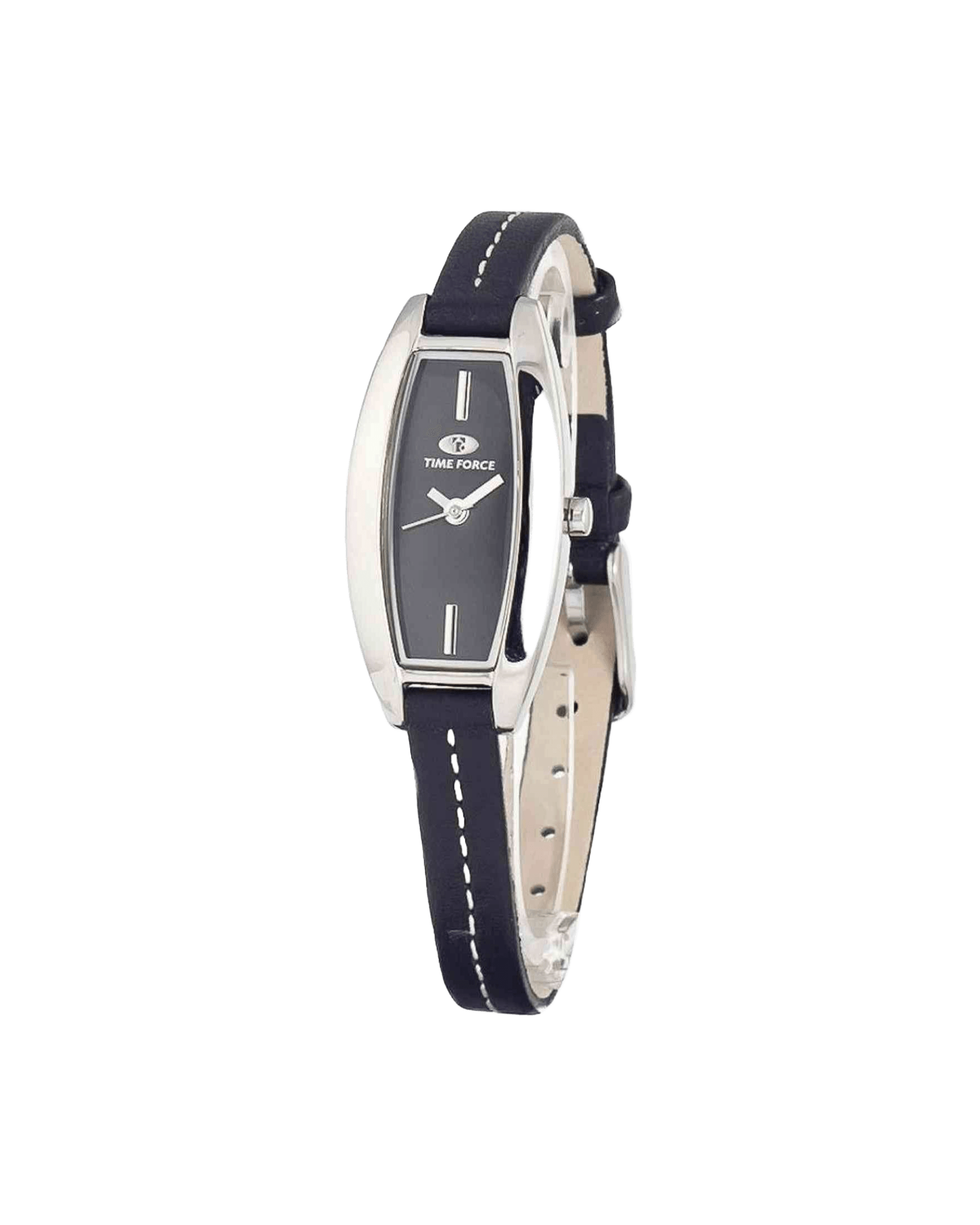 Time Force Black Leather Watch Glam Steals