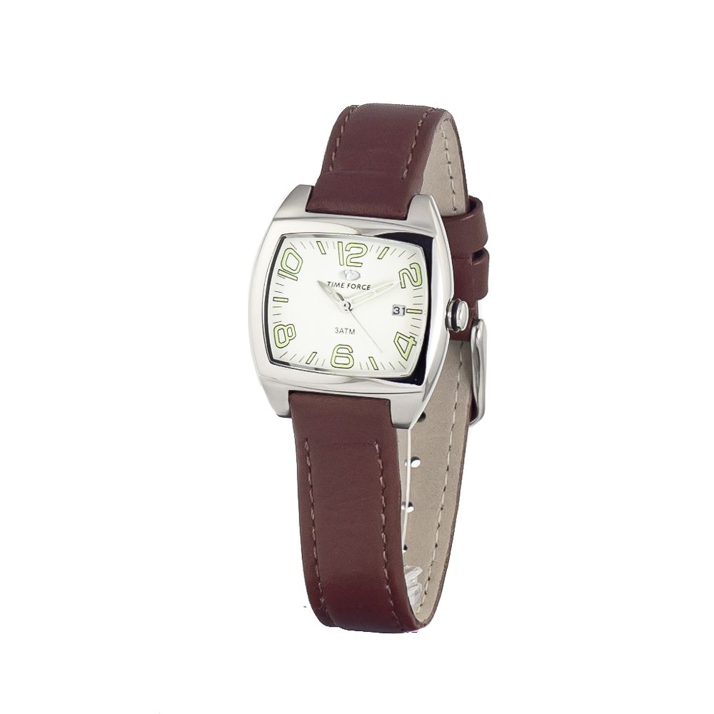 Time Force Brown Leather Watch Glam Steals