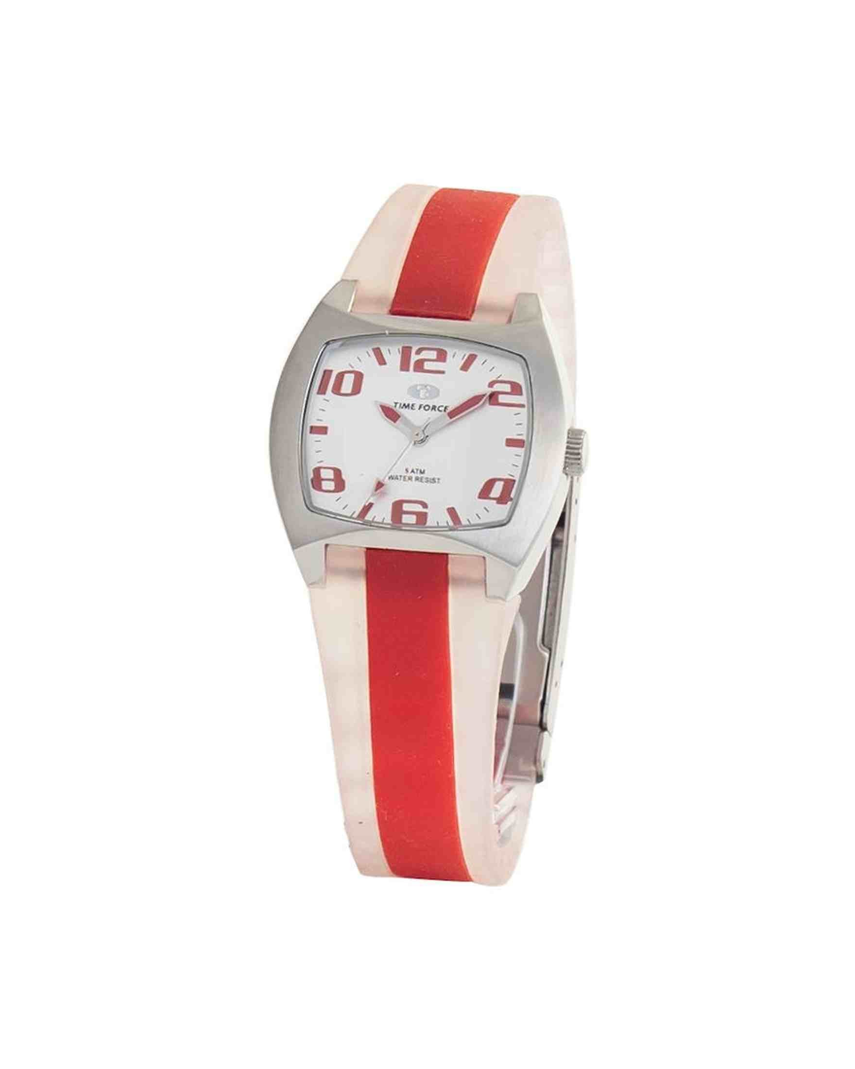 Time Force Red Rubber Watch Glam Steals