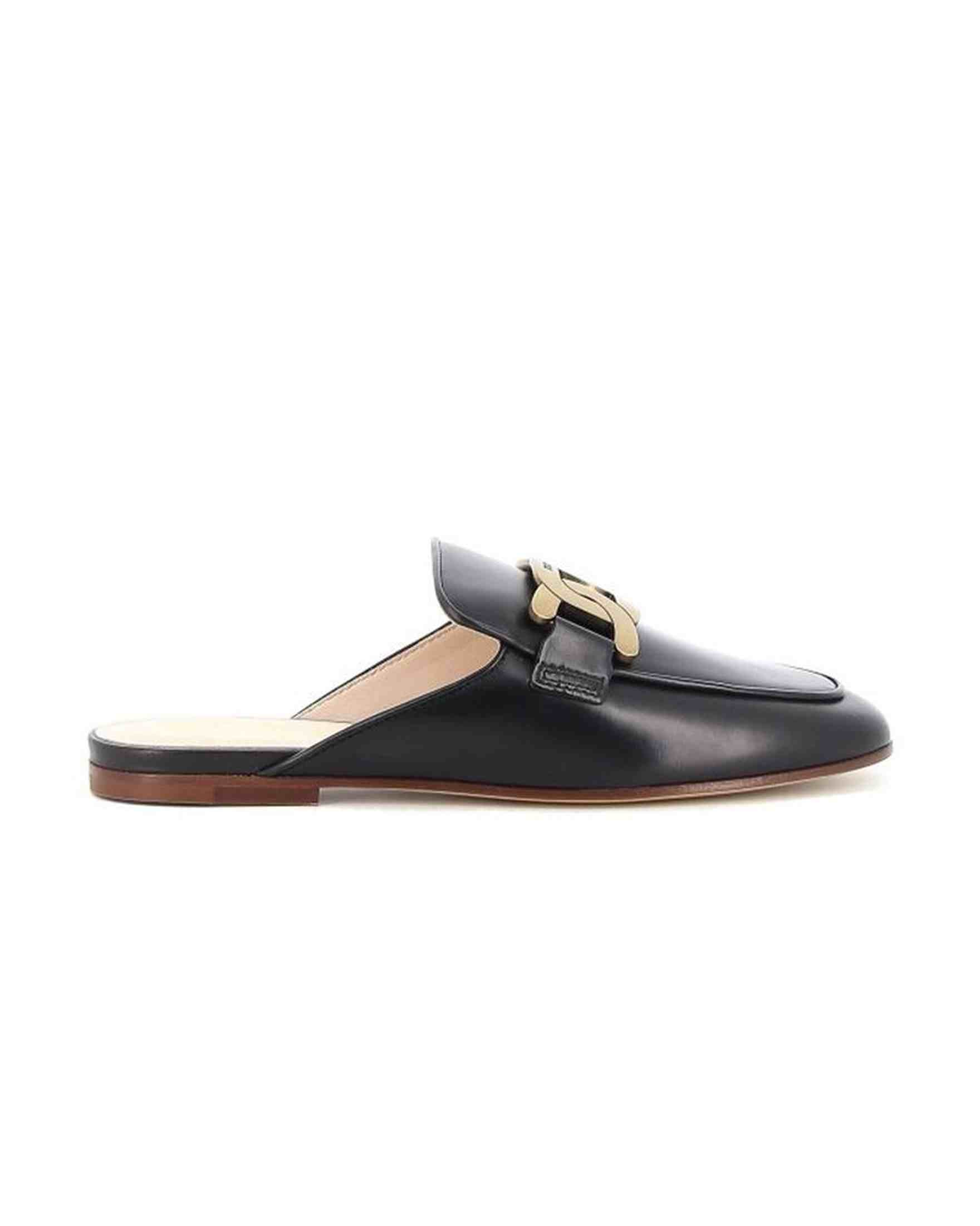 Tod’S Leather Chain Mules Glam Steals