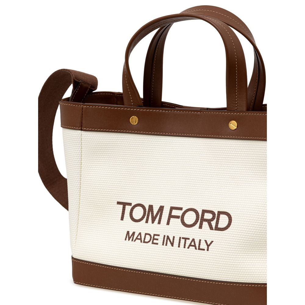 Tom Ford Beige Cotton Tote Bag Glam Steals