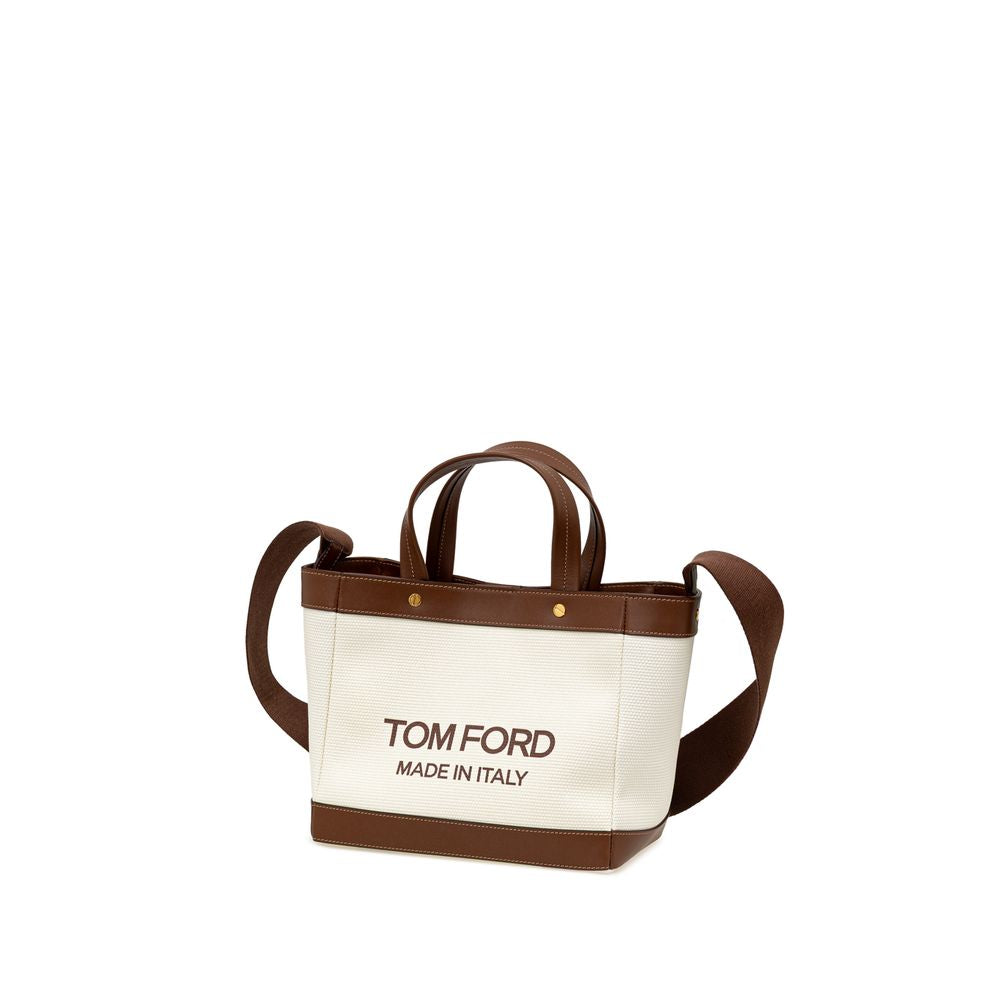 Tom Ford Beige Cotton Tote Bag Glam Steals