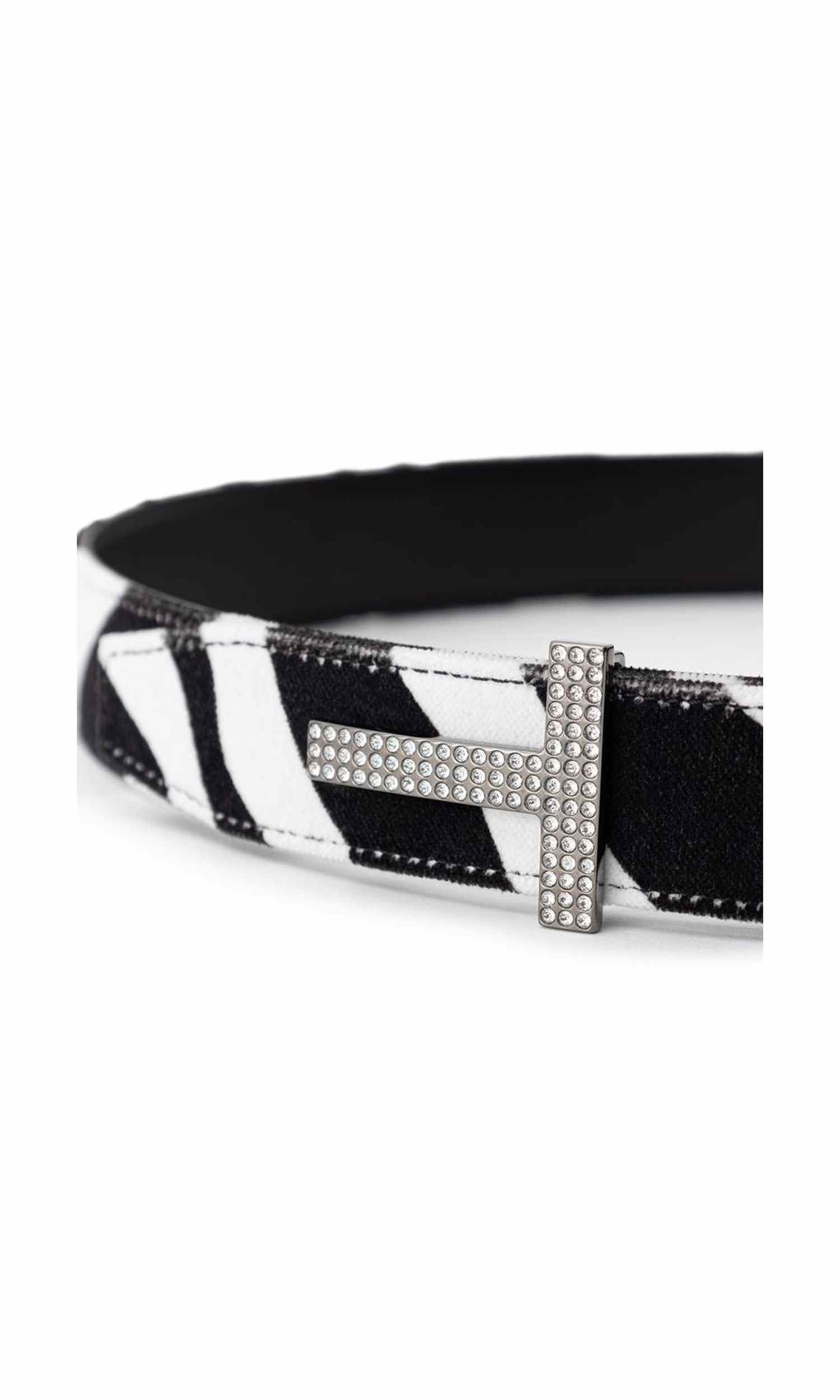 Tom Ford Black And White Leather Belt Glam Steals