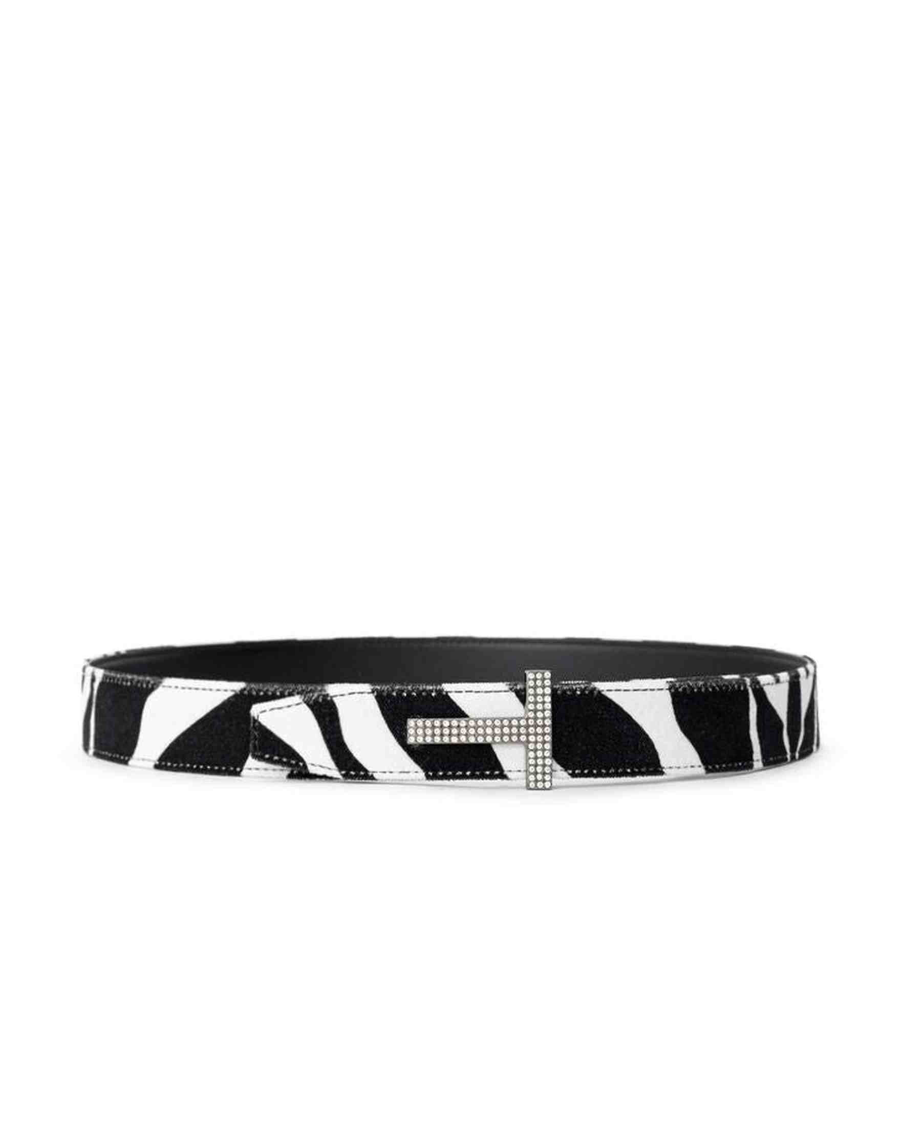 Tom Ford Black And White Leather Belt Glam Steals