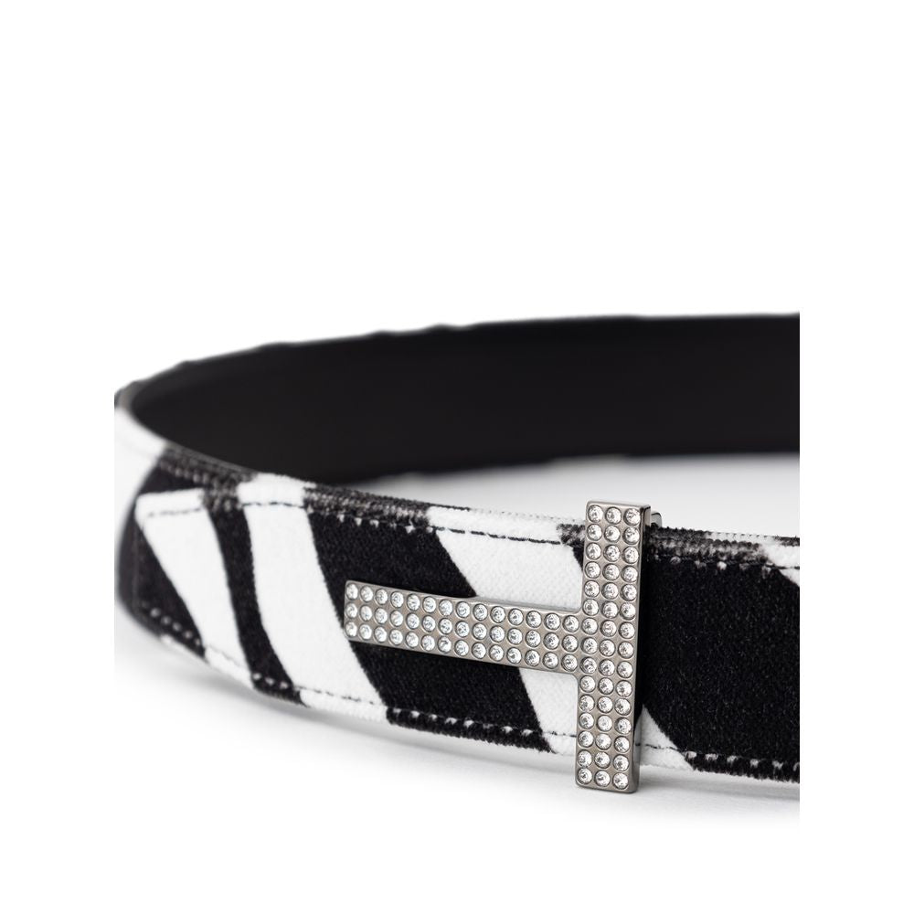 Tom Ford Black And White Leather Belt Glam Steals
