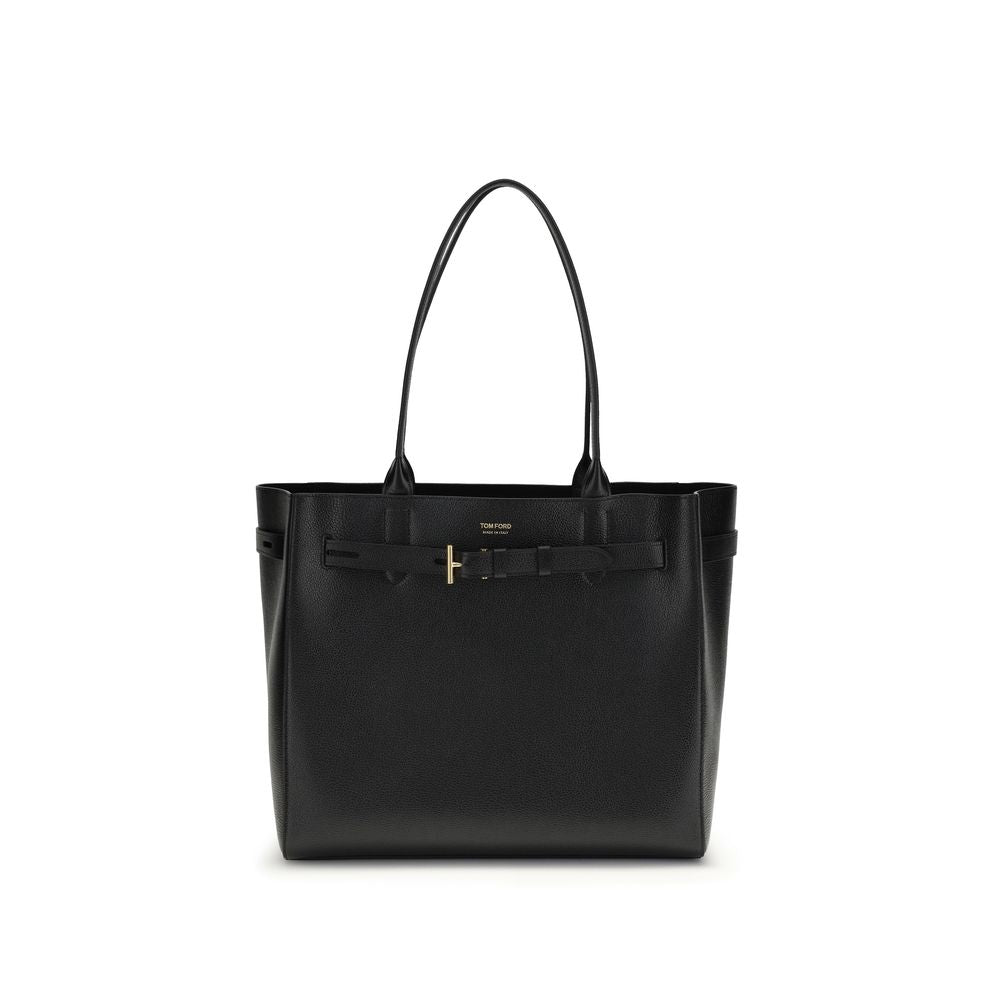 Tom Ford Black Calf Leather Bos Taurus Shoulder Bag Glam Steals