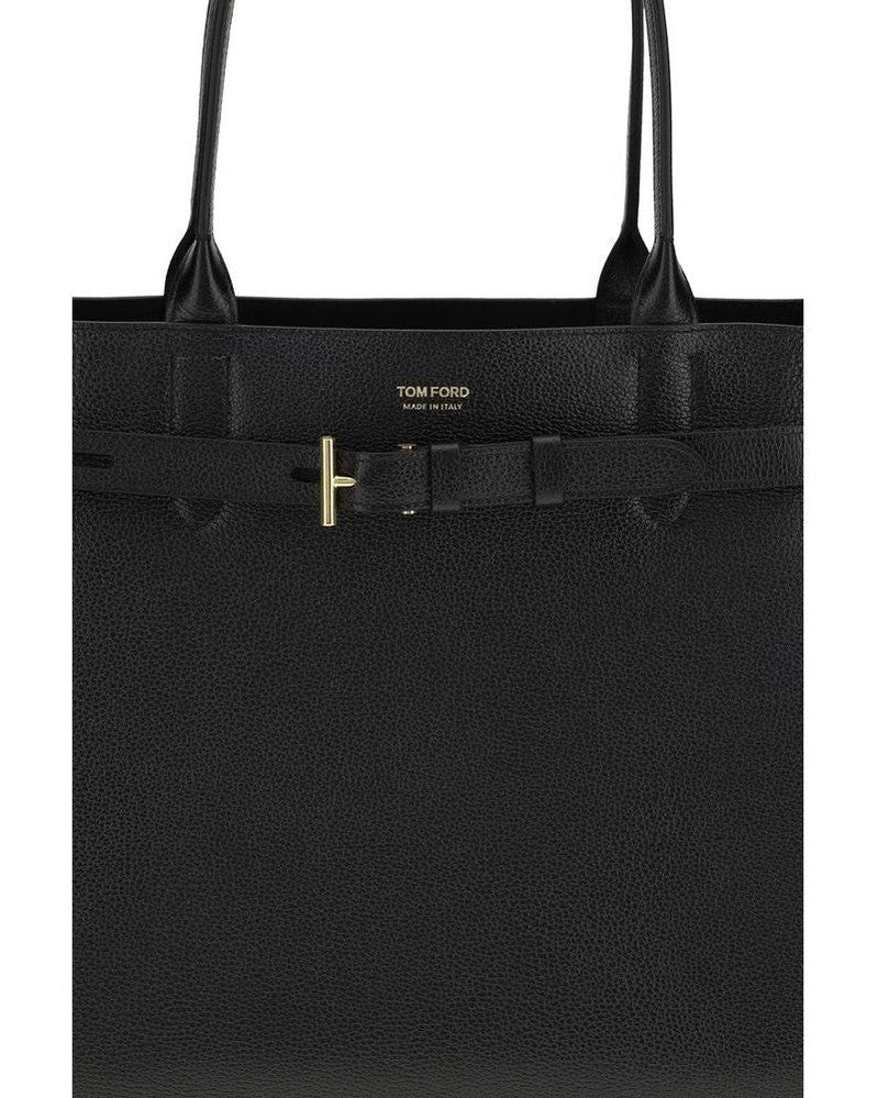 Tom Ford Black Calf Leather Bos Taurus Shoulder Bag Glam Steals