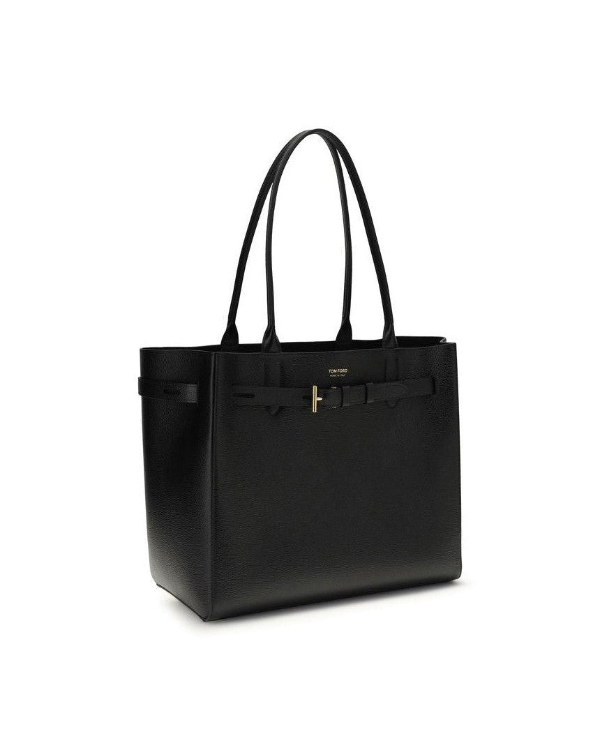 Tom Ford Black Calf Leather Bos Taurus Shoulder Bag Glam Steals