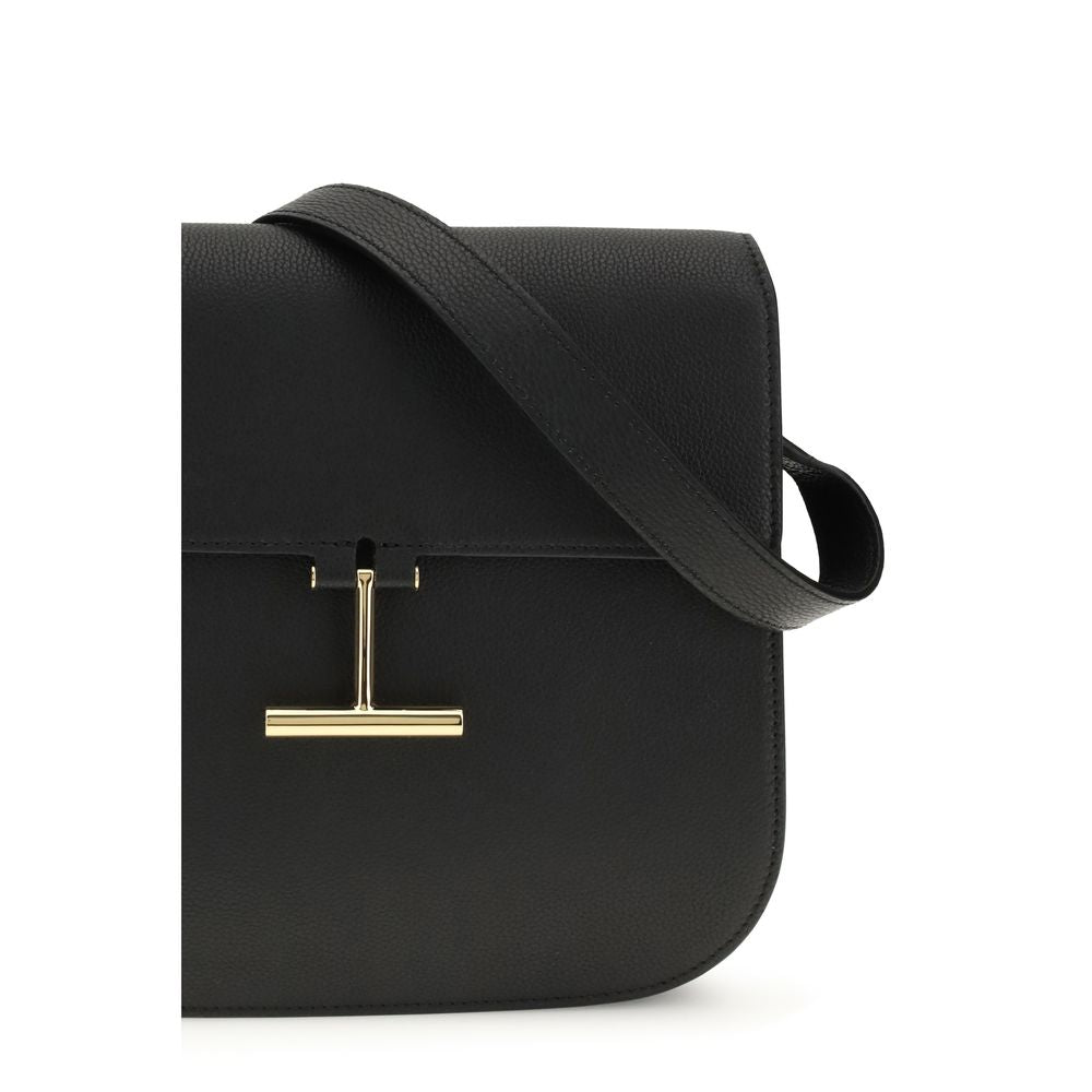 Tom Ford Black Calf Leather Bos Taurus Shoulder Bag Glam Steals