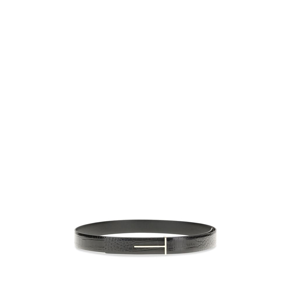 Tom Ford Black Goatskin Regular Belt Belts