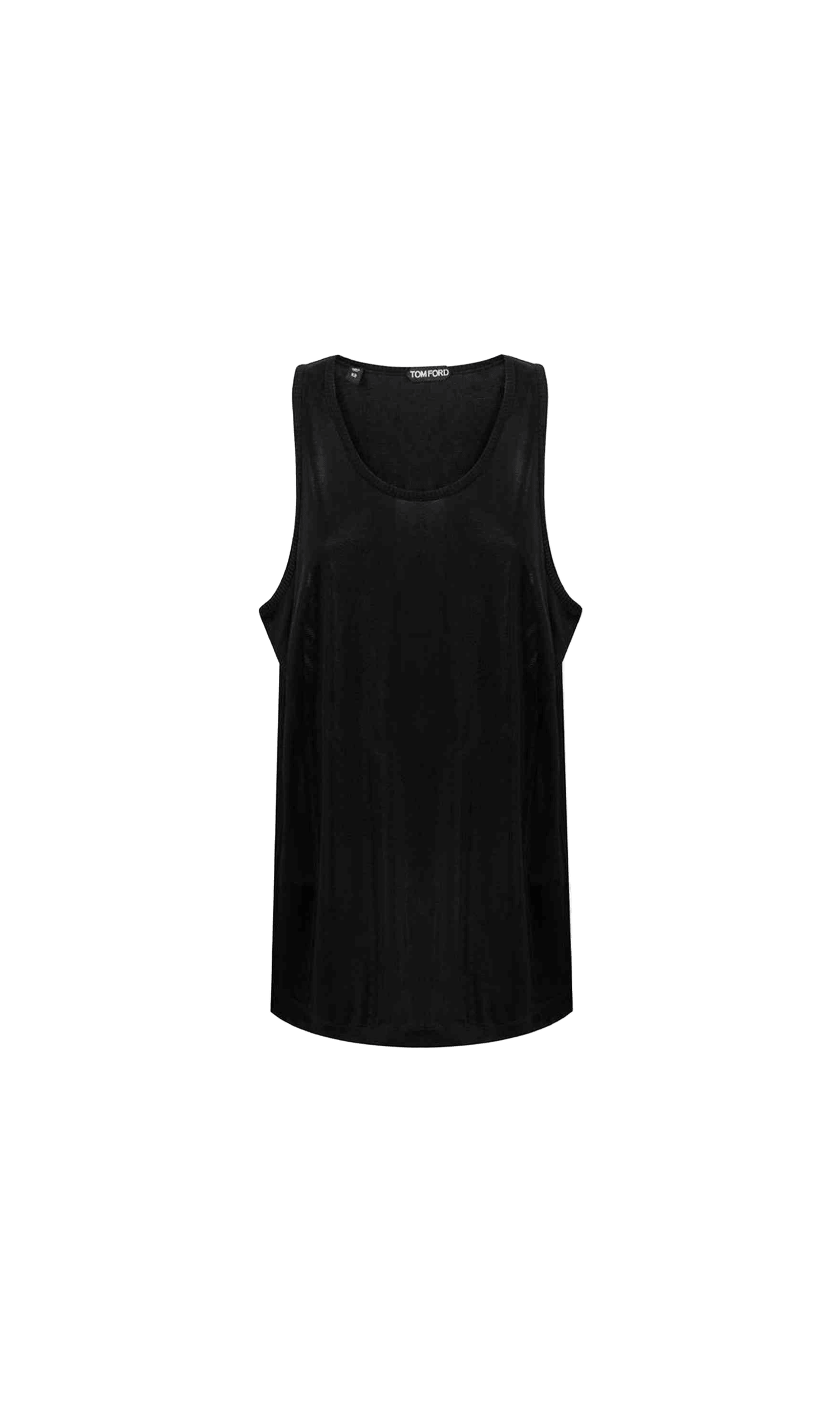 Tom Ford Black Viscose Tank Top Glam Steals