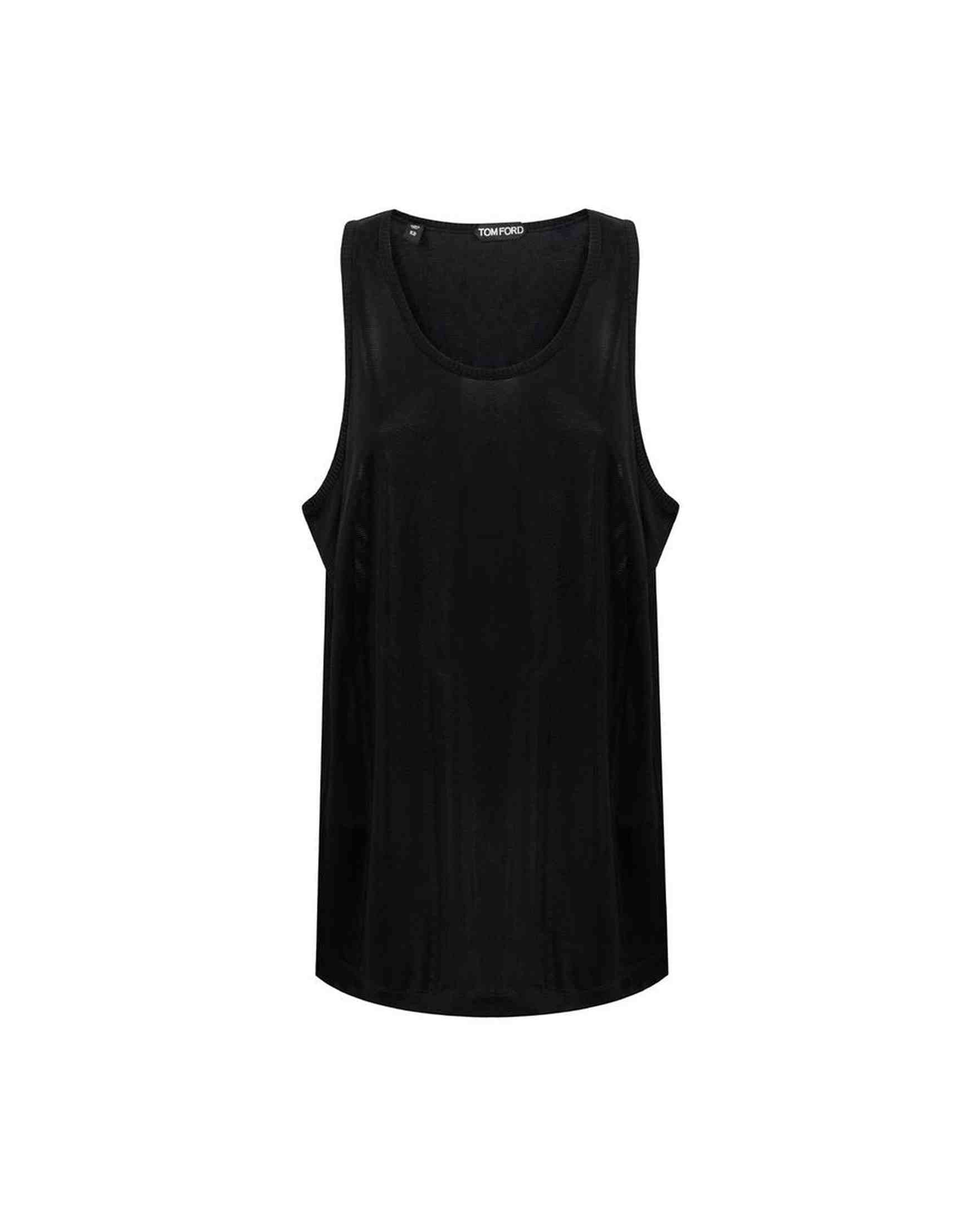 Tom Ford Black Viscose Tank Top Glam Steals