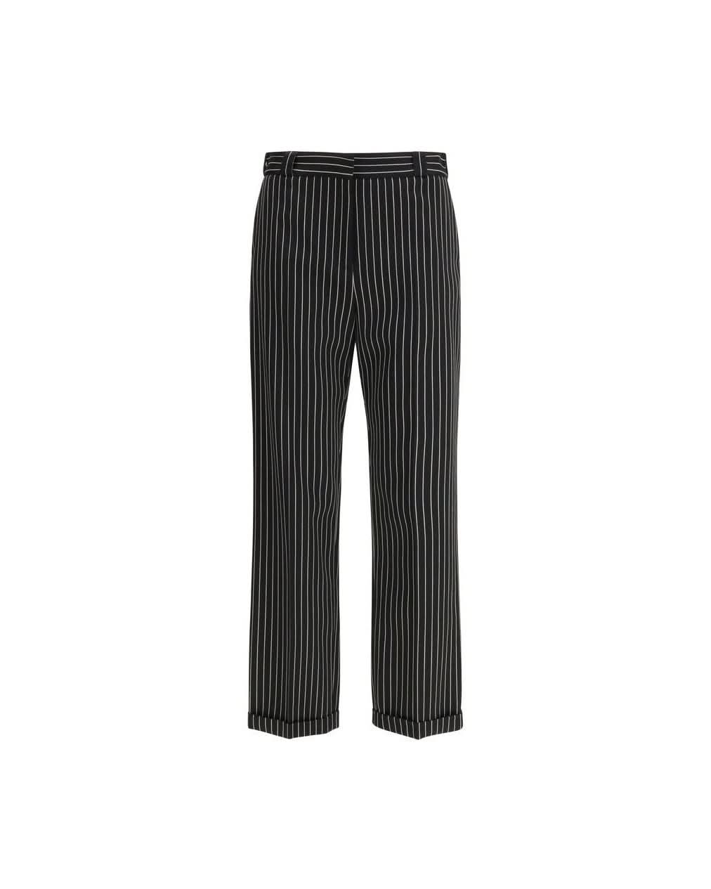Tom Ford Black Wool Fleece Chino Pant 