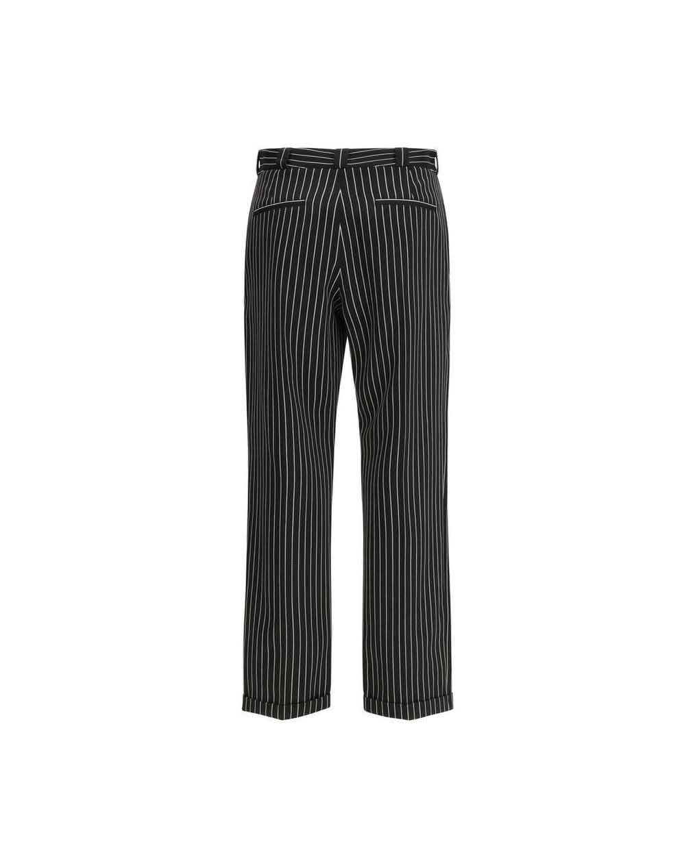 Tom Ford Black Wool Fleece Chino Pant 