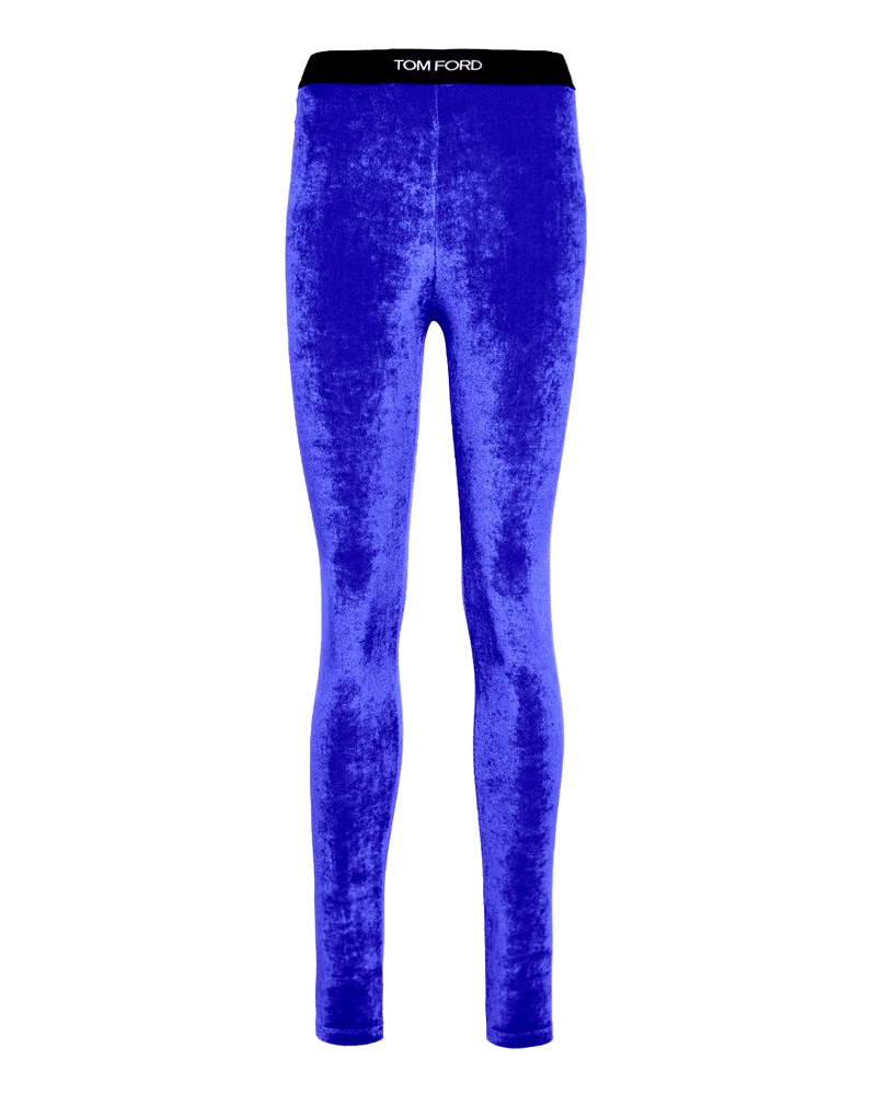 Tom Ford Blue Viscose Leggings Glam Steals