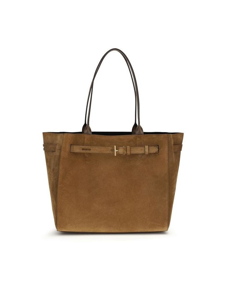 Tom Ford Brown Calf Leather Bos Taurus Shoulder Bag 
