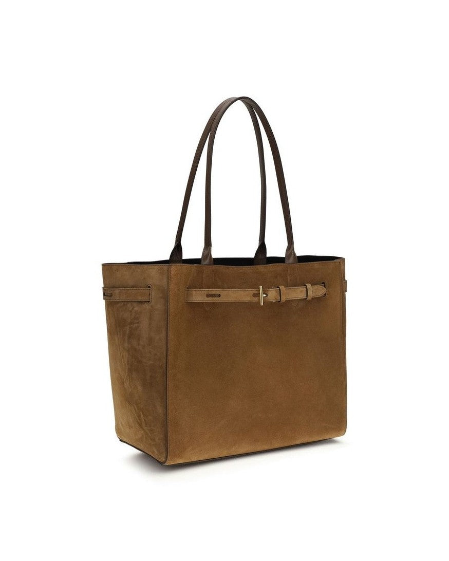 Tom Ford Brown Calf Leather Bos Taurus Shoulder Bag 
