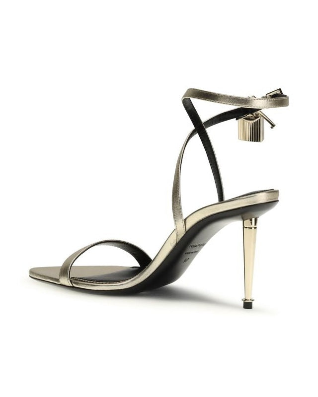 Tom Ford Gold Calf Leather Bos Taurus Stiletto Heel Glam Steals