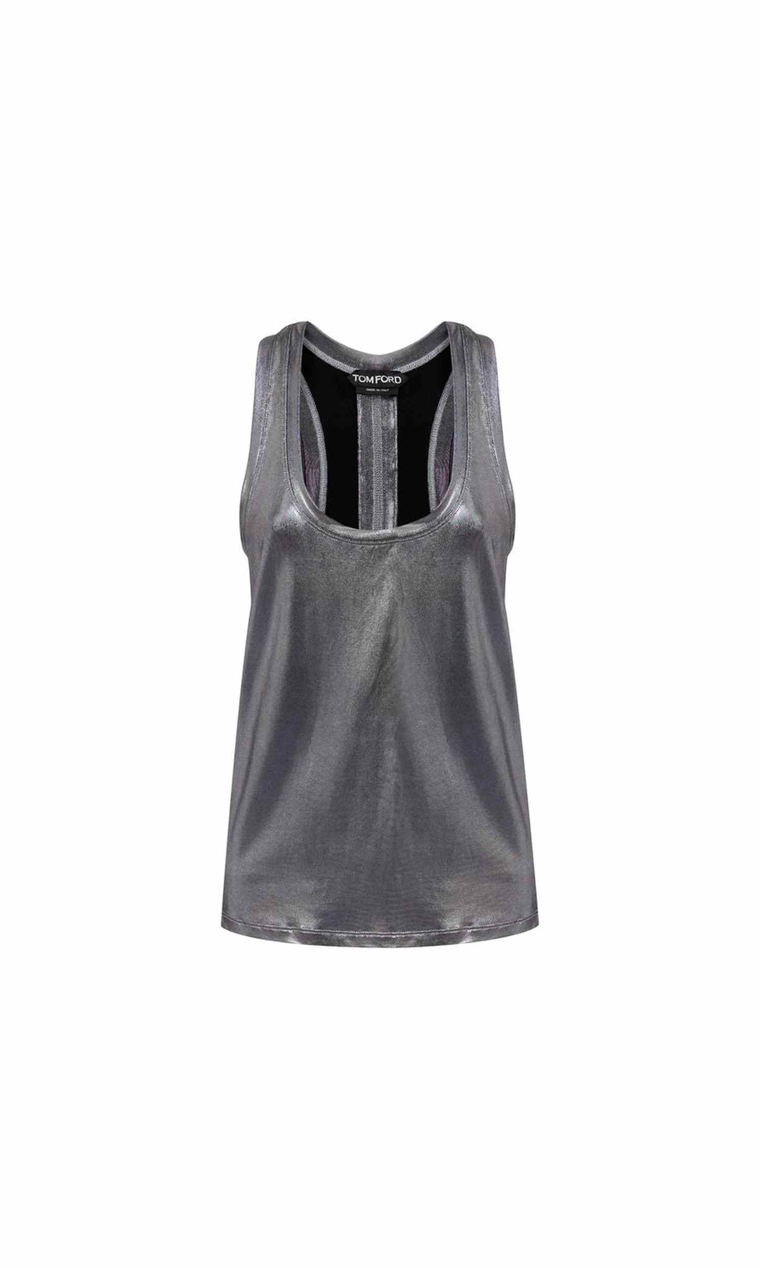 Tom Ford Gray Viscose Tank Top Glam Steals