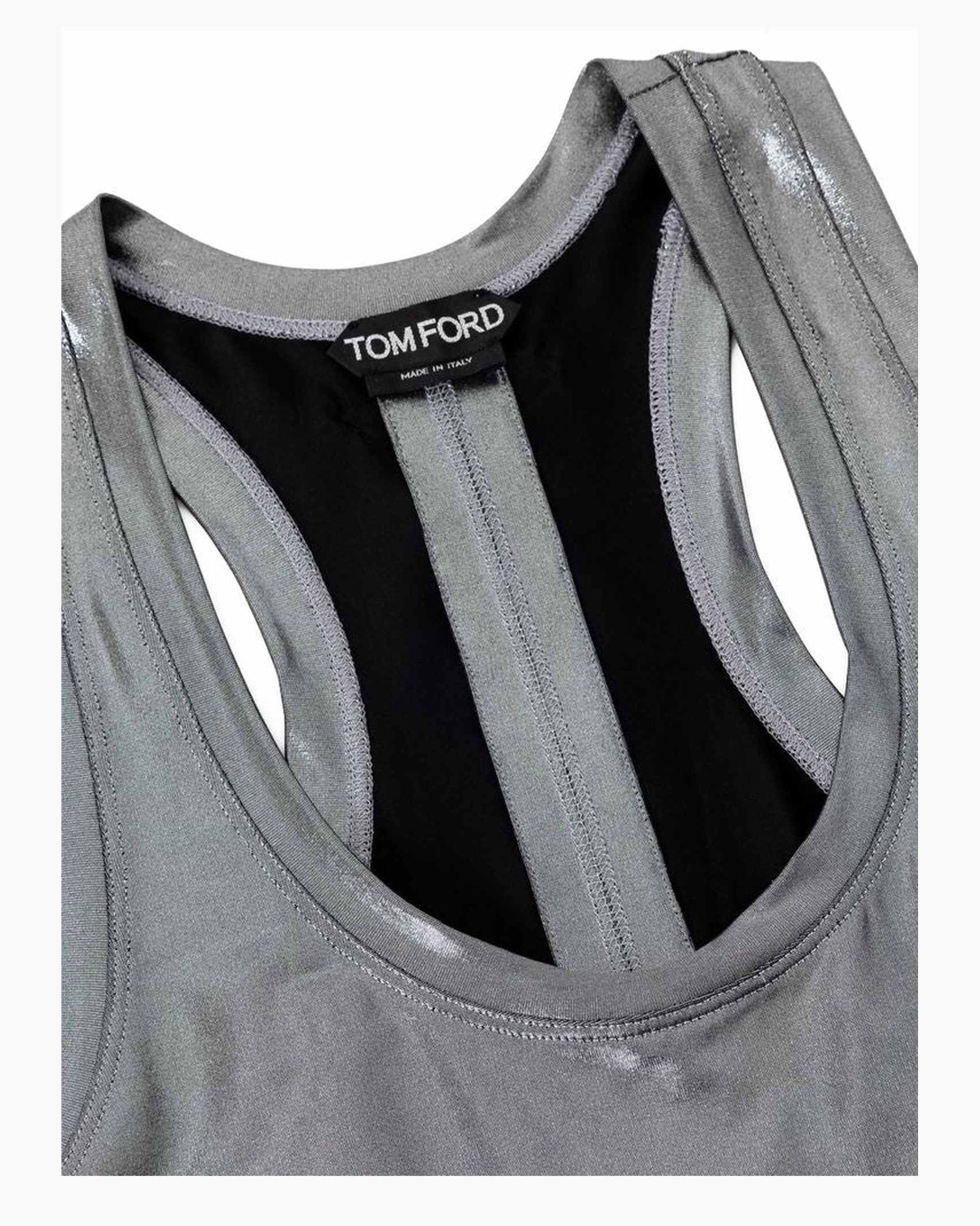 Tom Ford Gray Viscose Tank Top Glam Steals