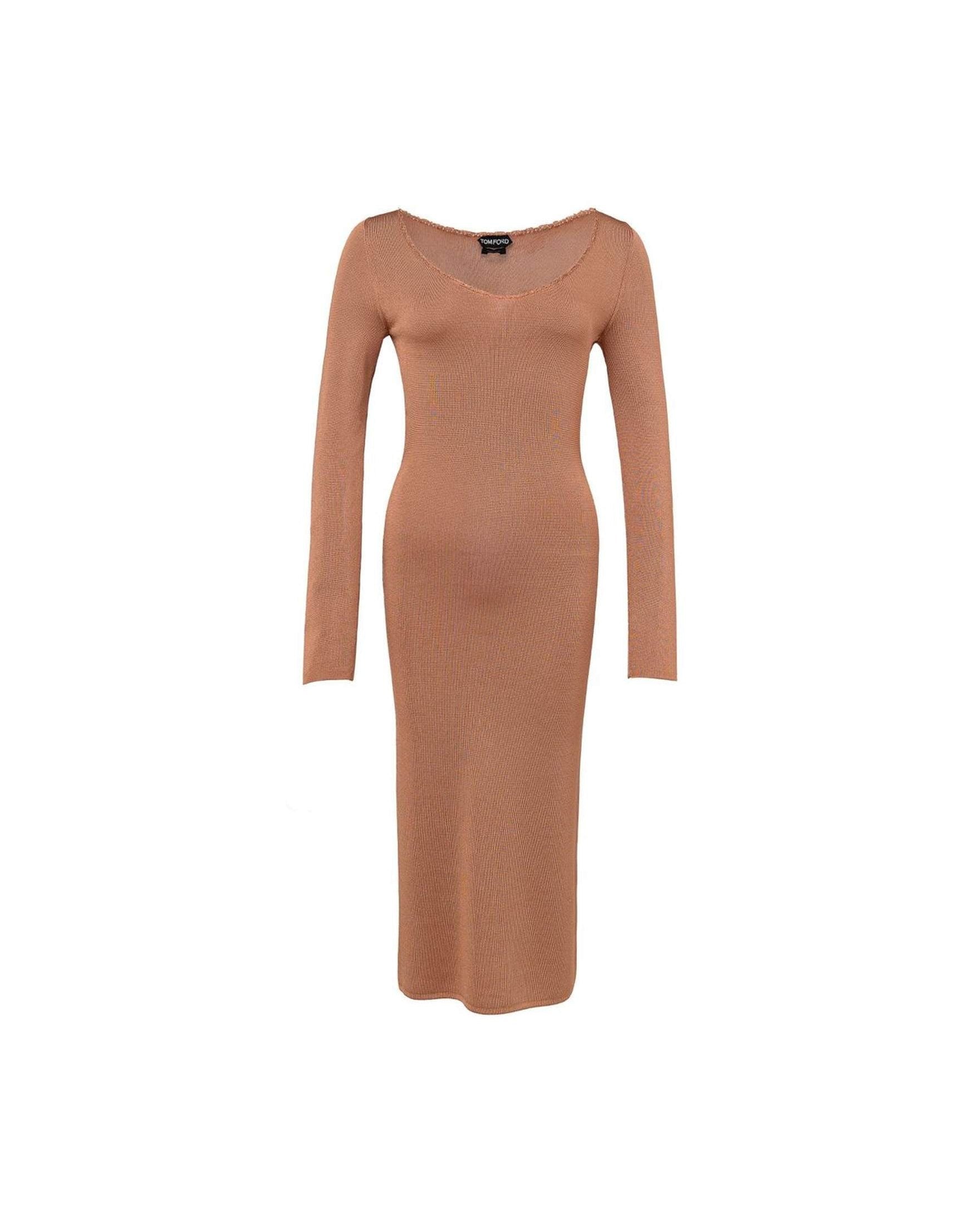 Tom Ford Orange Viscose Long Glam Steals