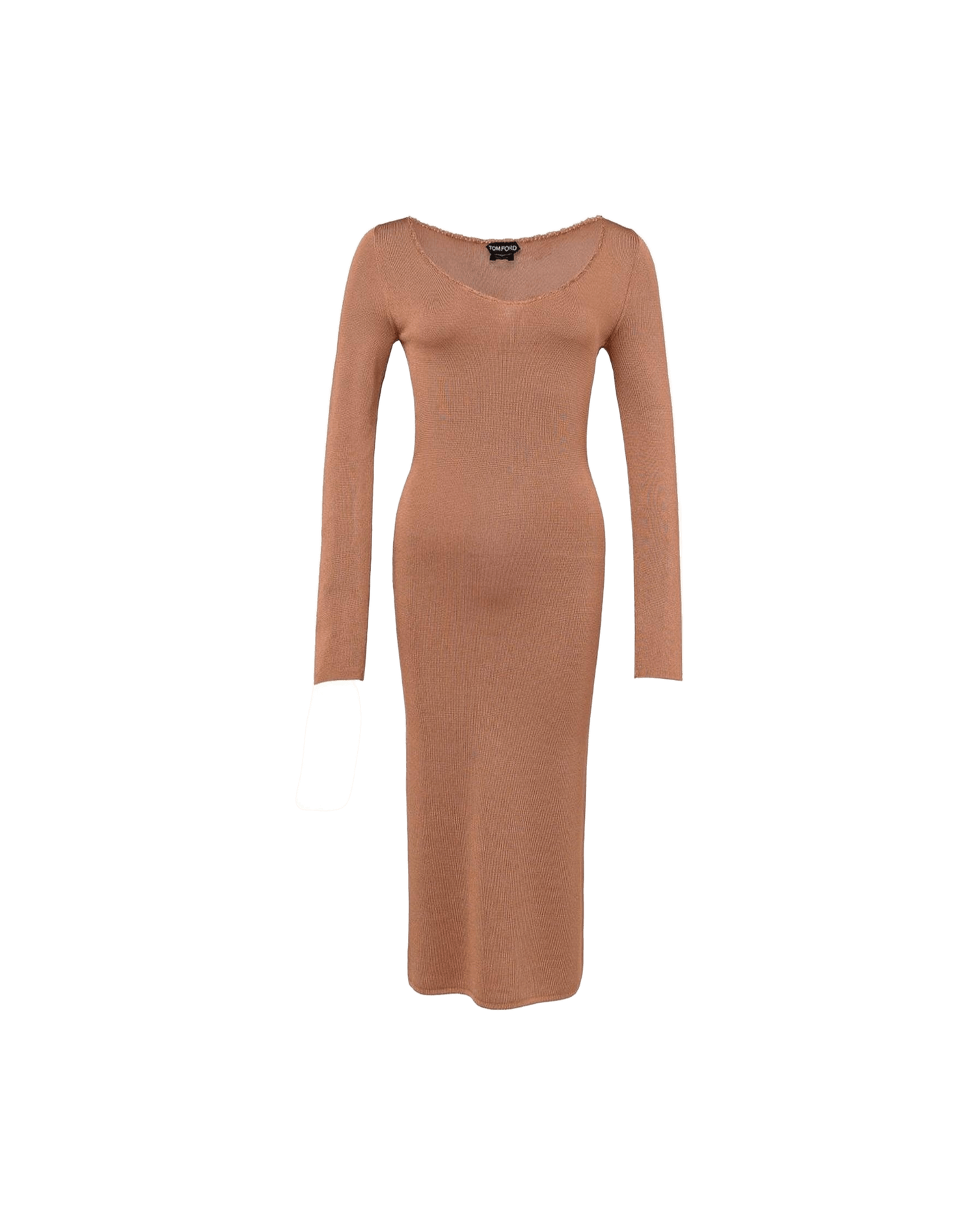 Tom Ford Orange Viscose Long Glam Steals