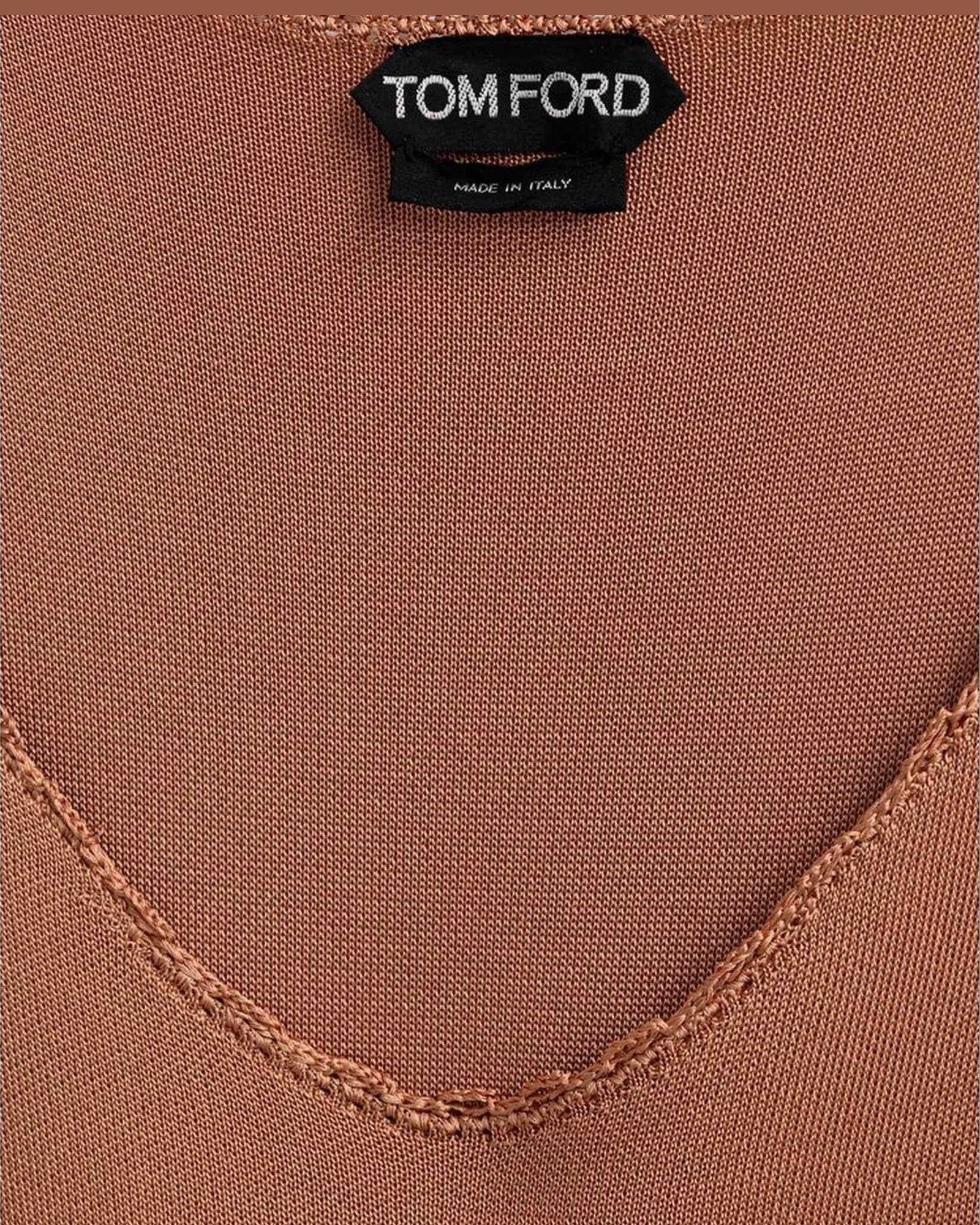 Tom Ford Orange Viscose Long Glam Steals