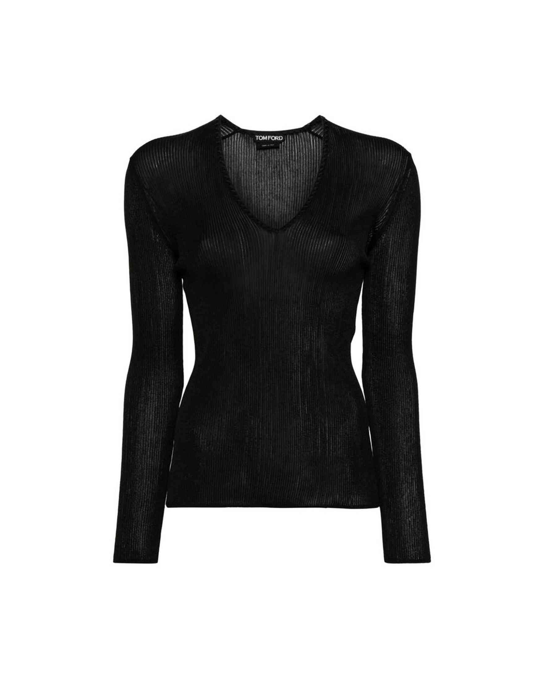 Tom Ford Sheer Fine Ribbed Top Glam Steals